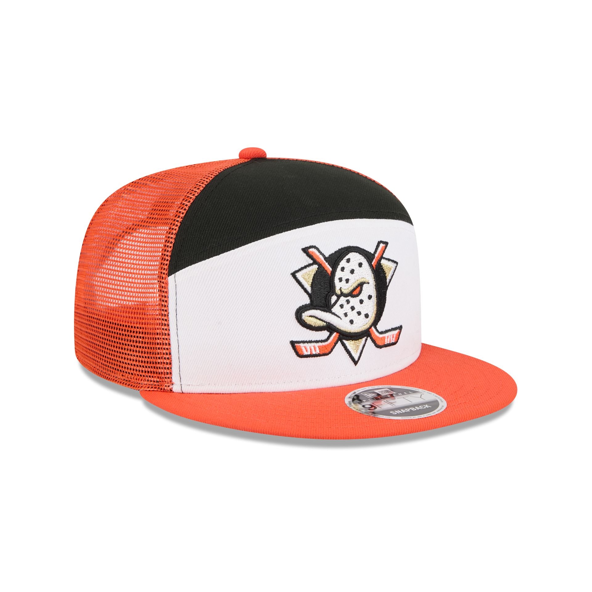 Anaheim Ducks Block Split Panel 9FIFTY Trucker Hat