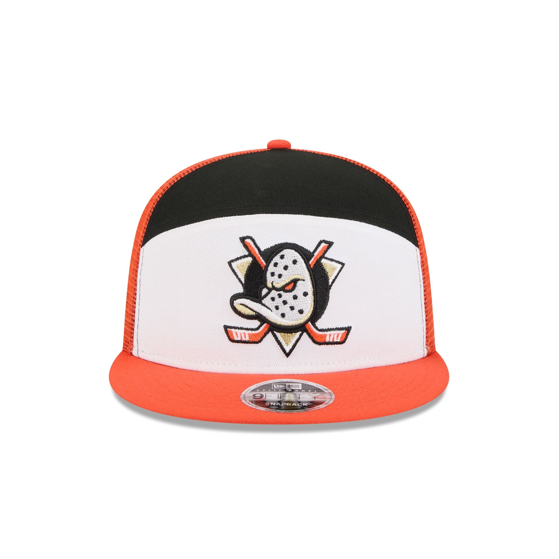 Anaheim Ducks Block Split Panel 9FIFTY Trucker Hat