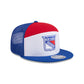 New York Rangers Block Split Panel 9FIFTY Trucker Hat