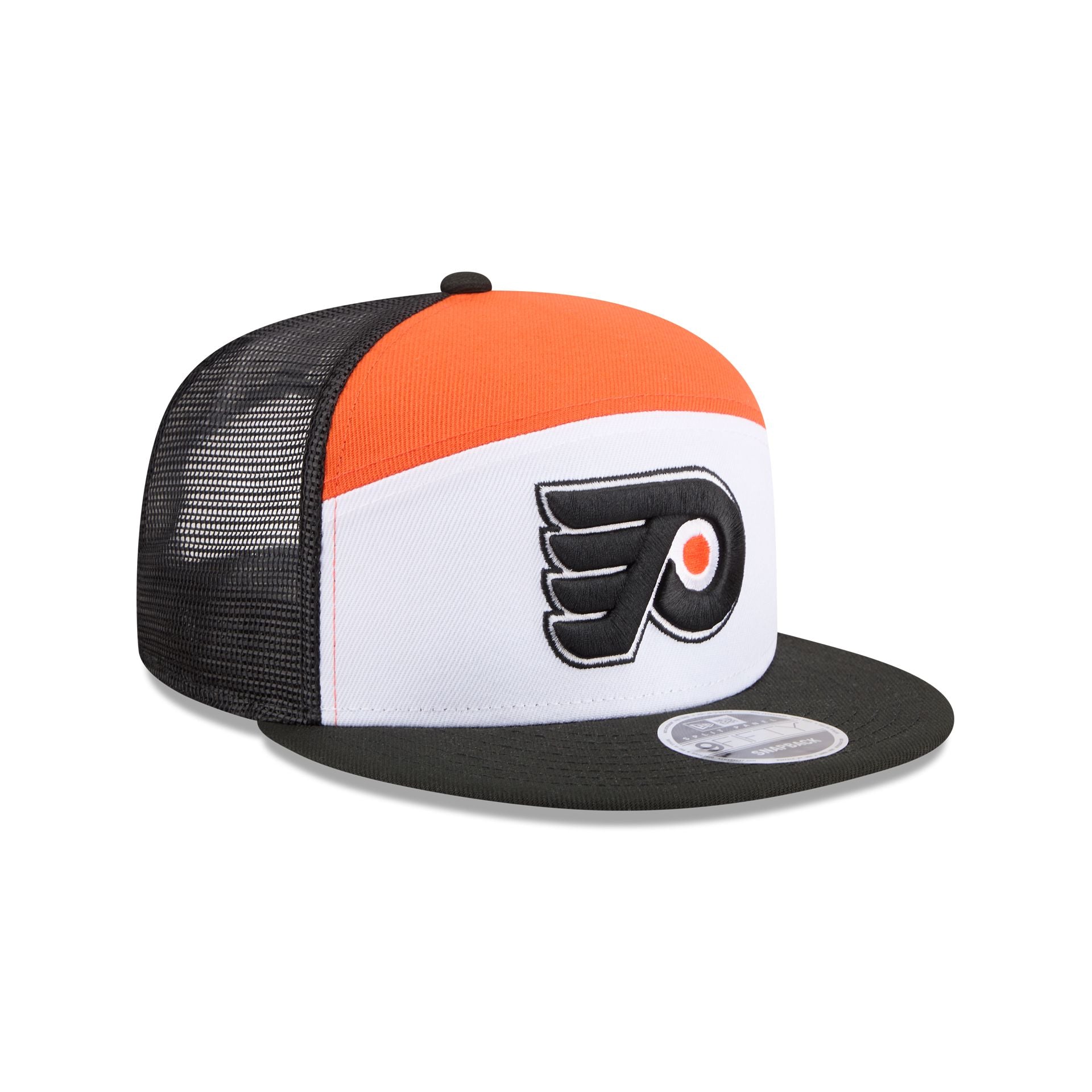 Philadelphia Flyers Block Split Panel 9FIFTY Trucker Hat