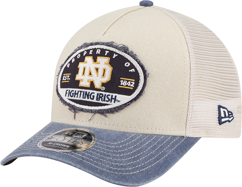 Notre Dame Fighting Irish Frayed 9FORTY M-Crown A-Frame Trucker Hat
