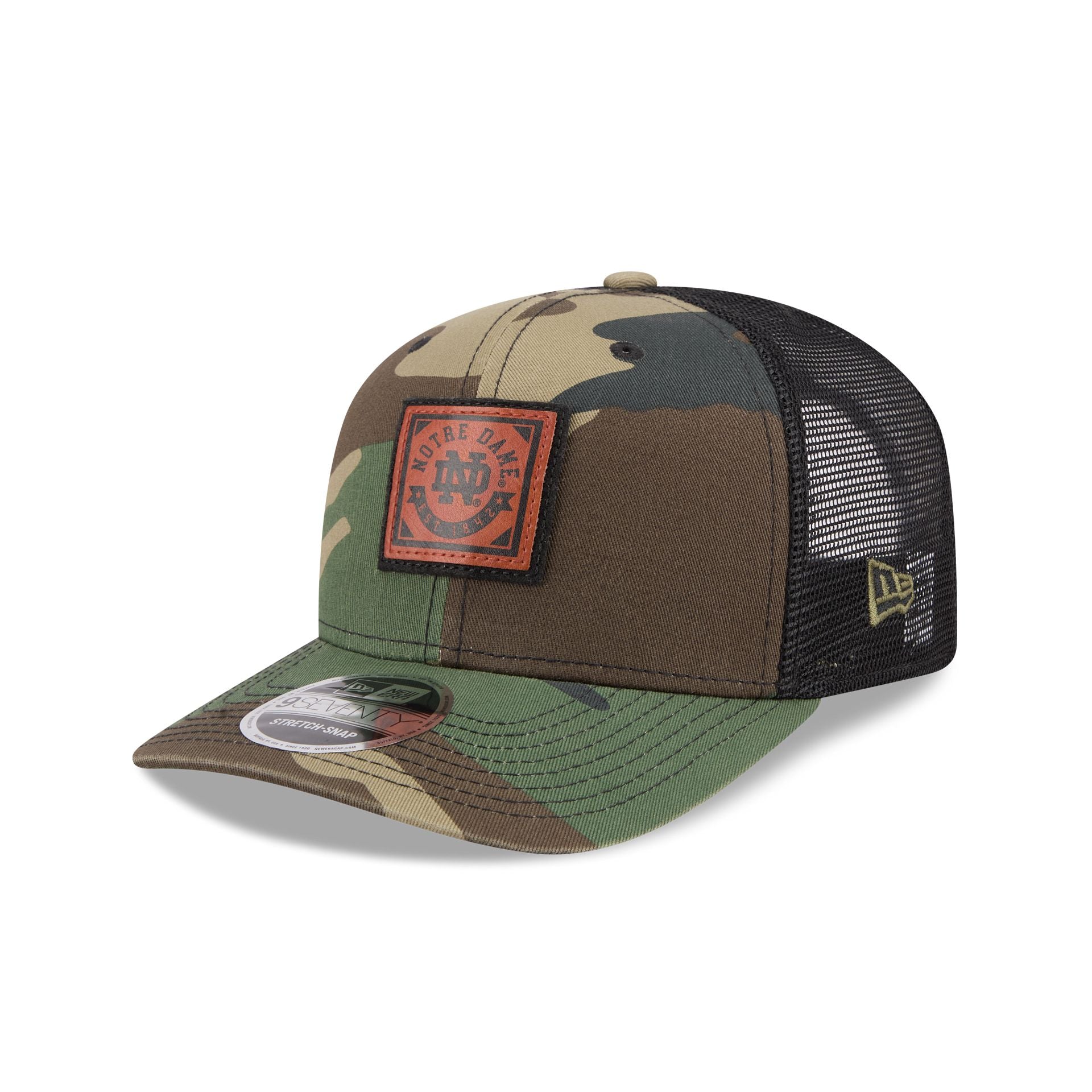 Notre Dame Fighting Irish Camo Canvas 9SEVENTY Trucker Hat