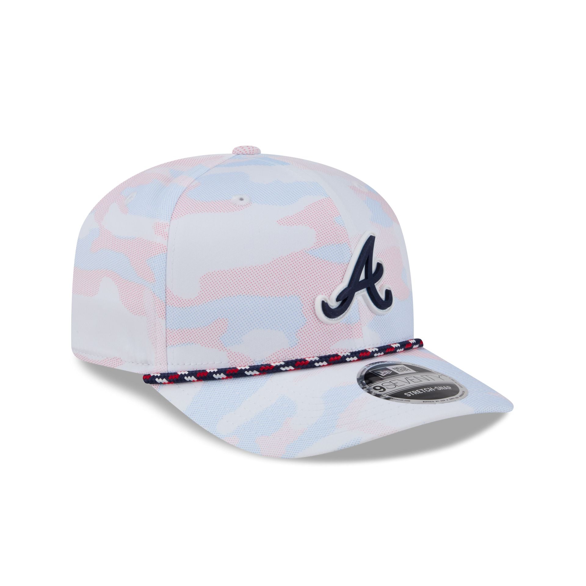 Atlanta Braves White Camo Performance Rope 9SEVENTY Stretch-Snap Hat