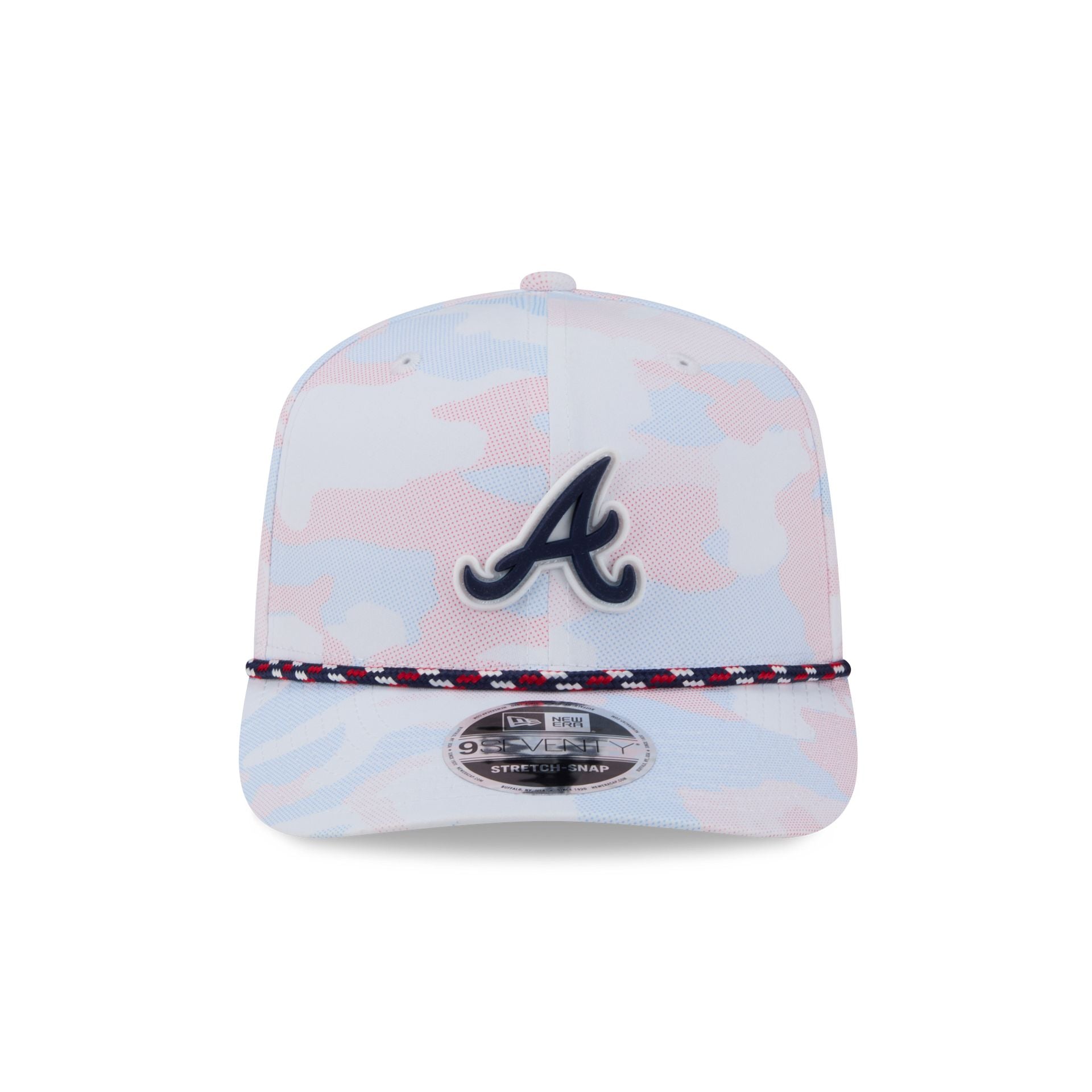 Atlanta Braves White Camo Performance Rope 9SEVENTY Stretch-Snap Hat