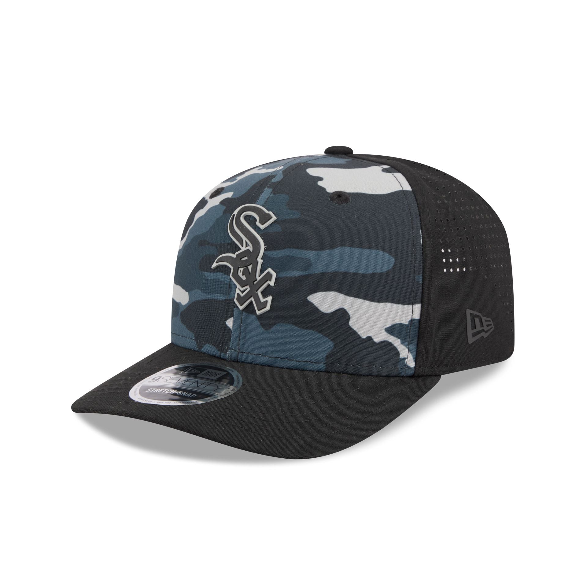 Chicago White Sox Black Camo Performance 9SEVENTY Stretch-Snap Hat