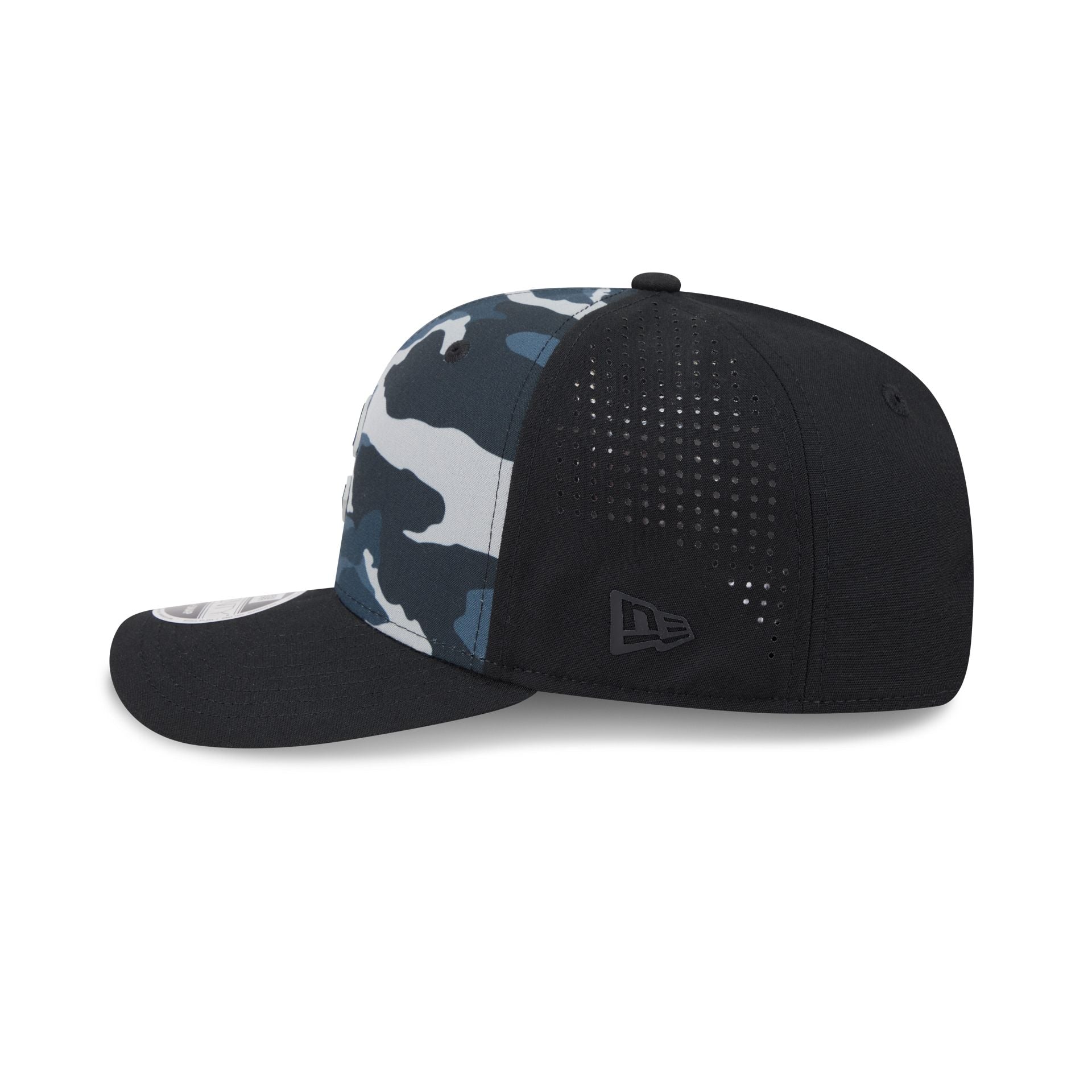 Chicago Cubs Black Camo Performance 9SEVENTY Stretch-Snap Hat