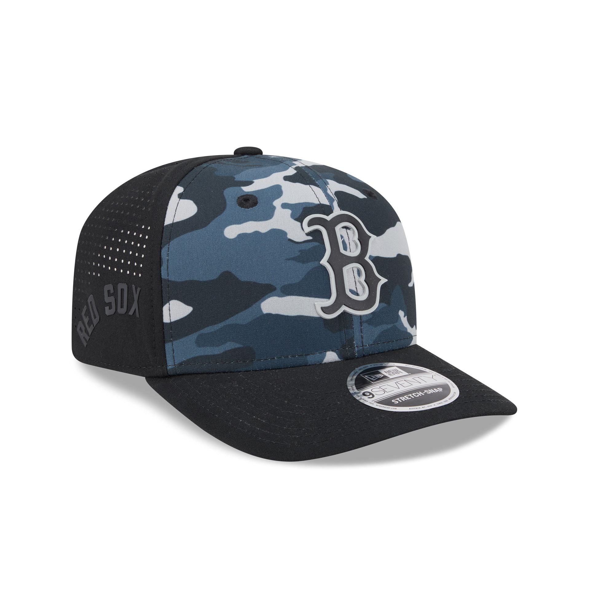 Boston Red Sox Black Camo Performance 9SEVENTY Stretch-Snap Hat