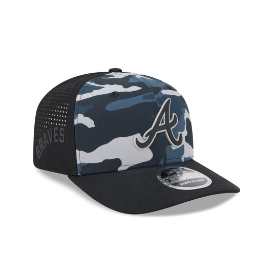 Atlanta Braves Black Camo Performance 9SEVENTY Stretch-Snap Hat - New Era Cap