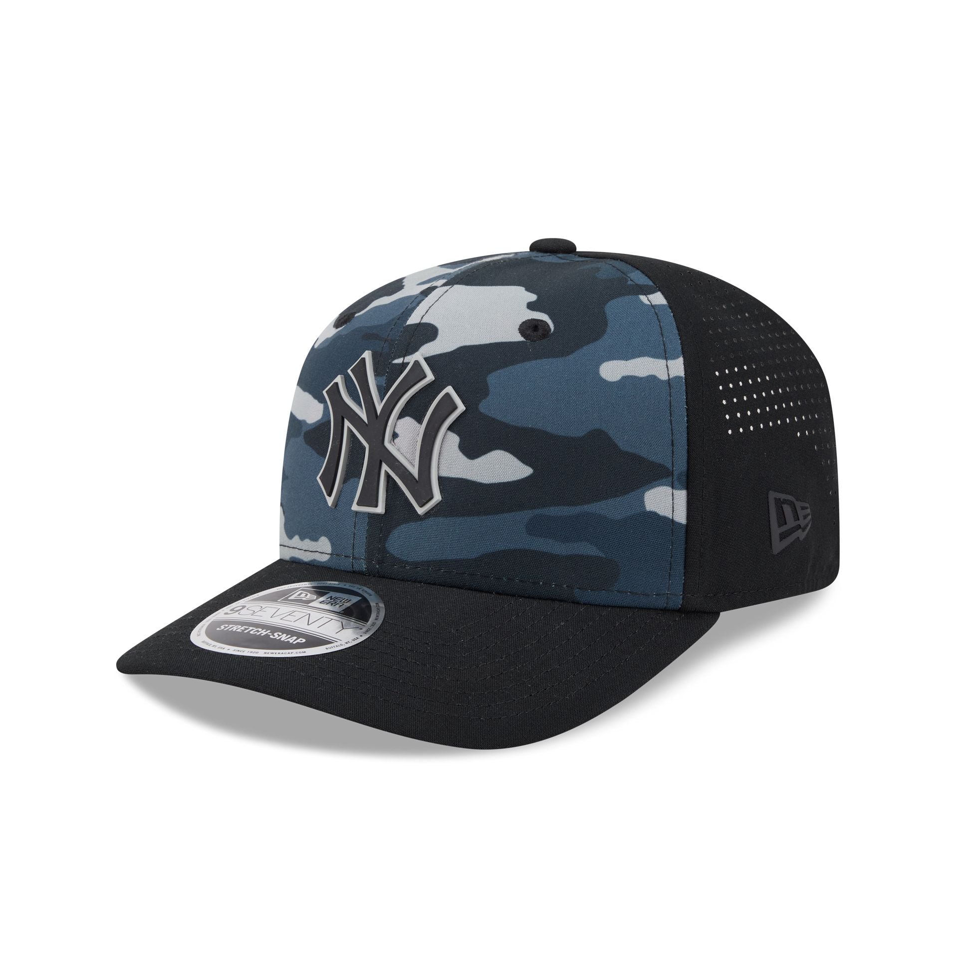 New York Yankees Black Camo Performance 9SEVENTY Stretch-Snap Hat