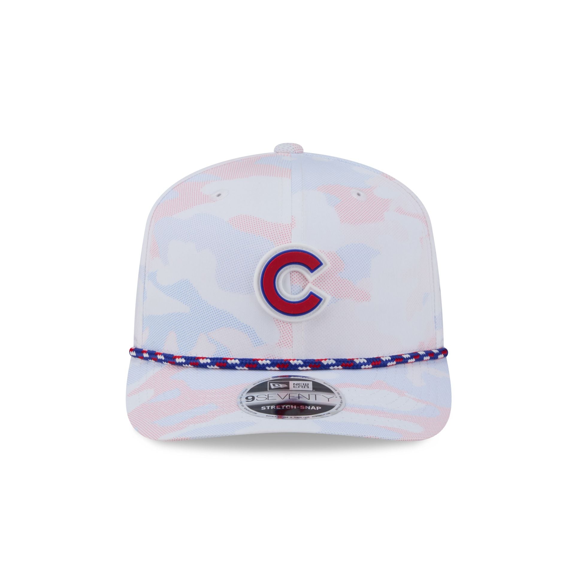 Chicago Cubs White Camo Performance Rope 9SEVENTY Stretch-Snap Hat