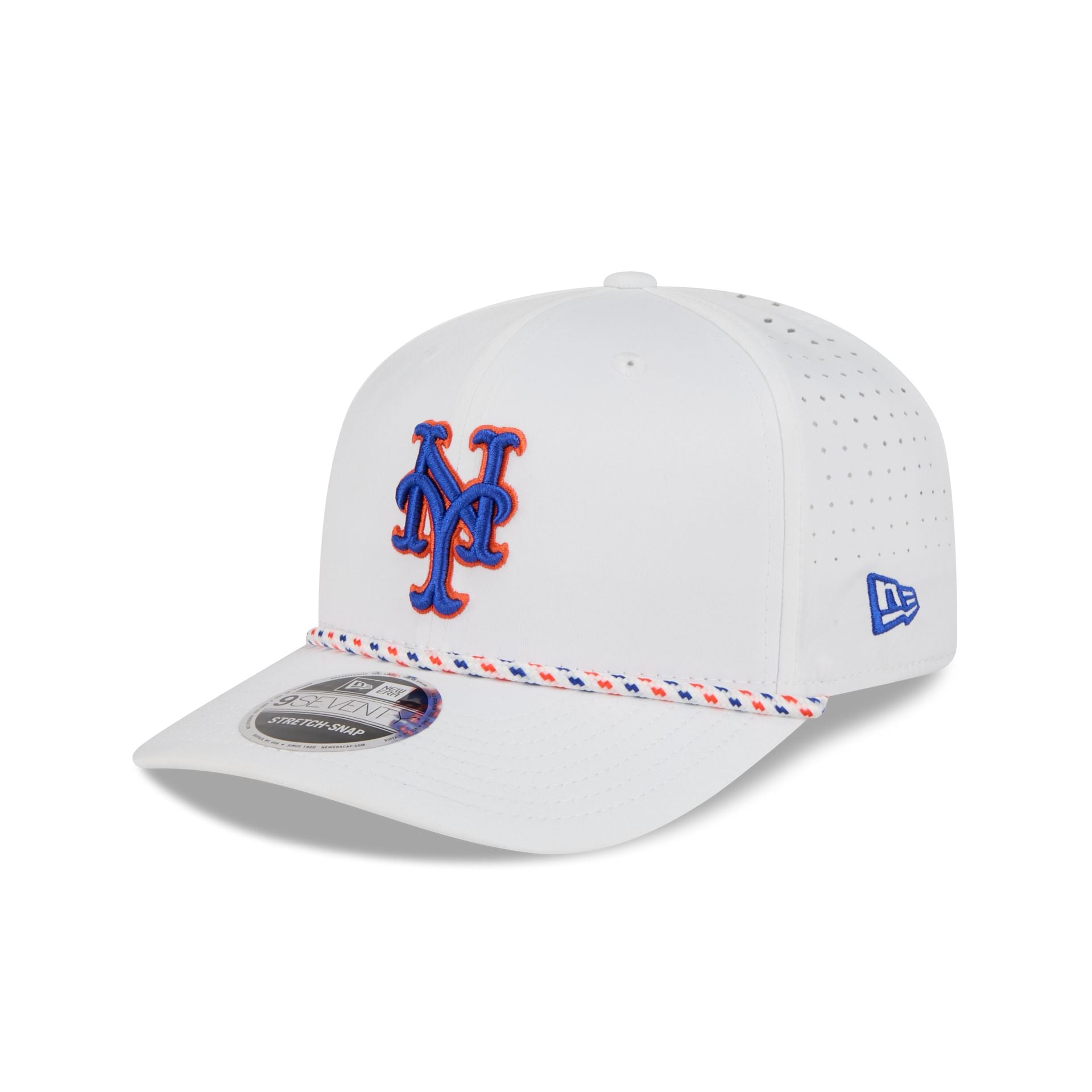 New York Mets Optic White Performance Rope 9SEVENTY Stretch-Snap Hat