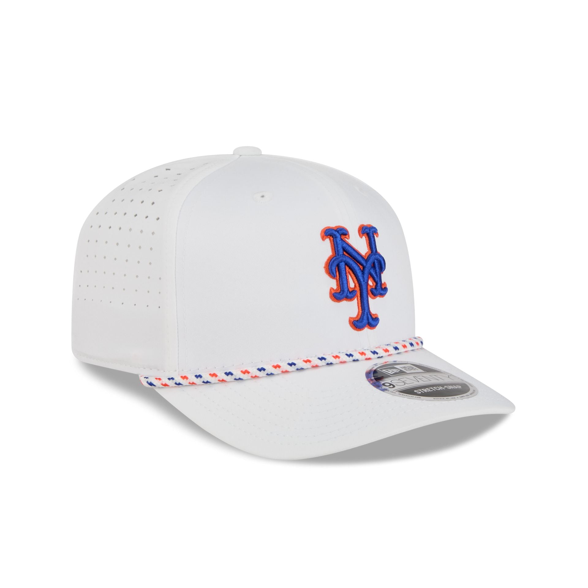 New York Mets Optic White Performance Rope 9SEVENTY Stretch-Snap Hat