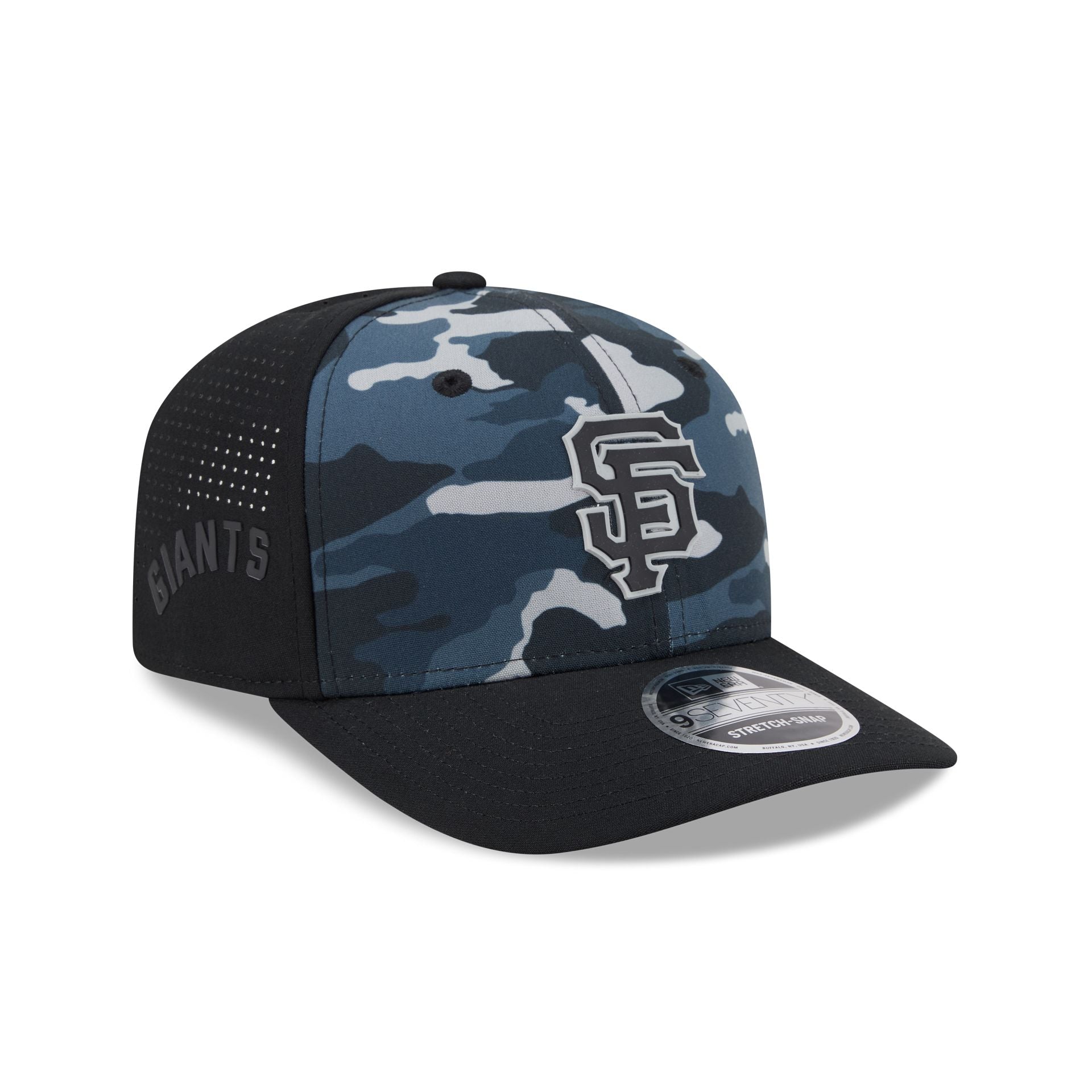 San Francisco Giants Black Camo Performance 9SEVENTY Stretch-Snap Hat