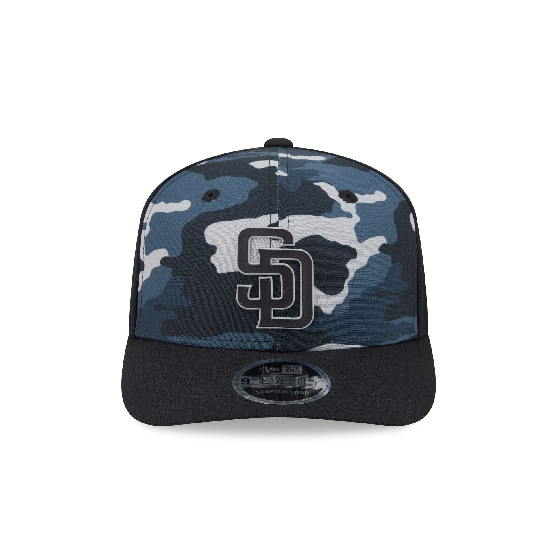 San Diego Padres Black Camo Performance 9SEVENTY Stretch-Snap Hat