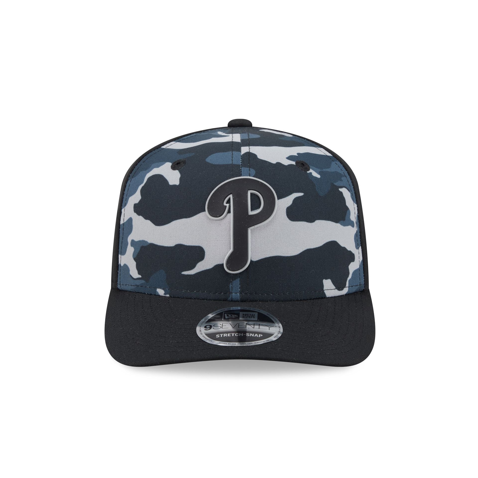 Philadelphia Phillies Black Camo Performance 9SEVENTY Stretch-Snap Hat