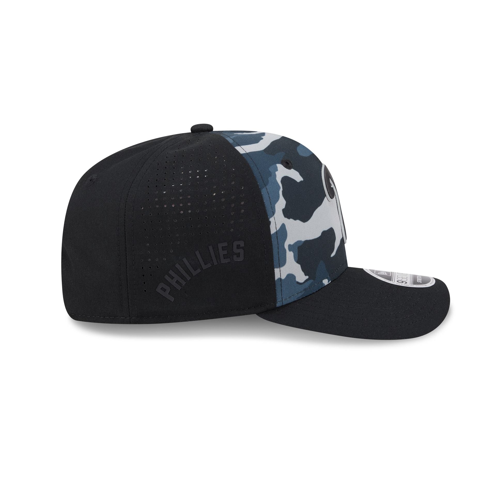 Philadelphia Phillies Black Camo Performance 9SEVENTY Stretch-Snap Hat