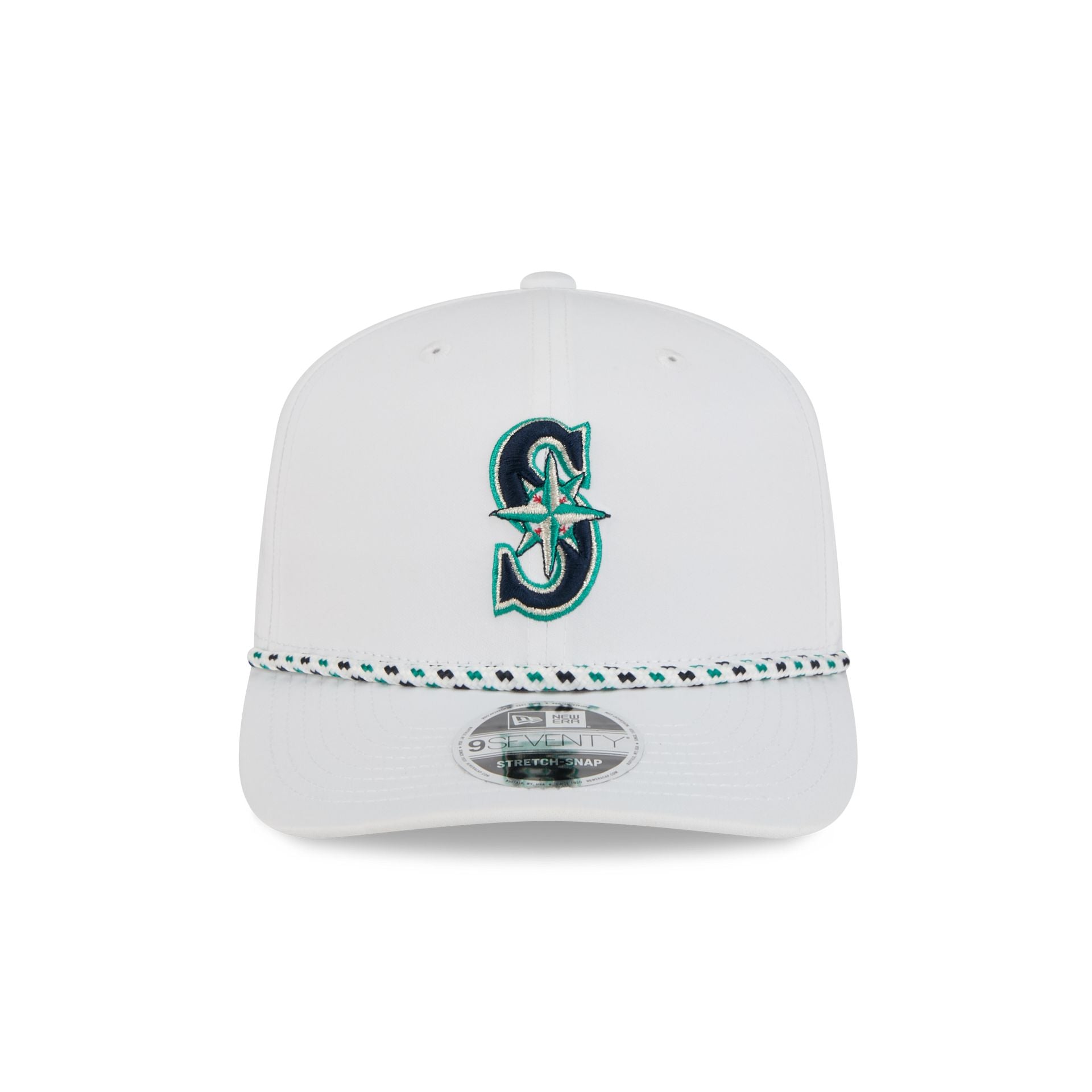 Seattle Mariners Optic White Performance Rope 9SEVENTY Stretch-Snap Hat