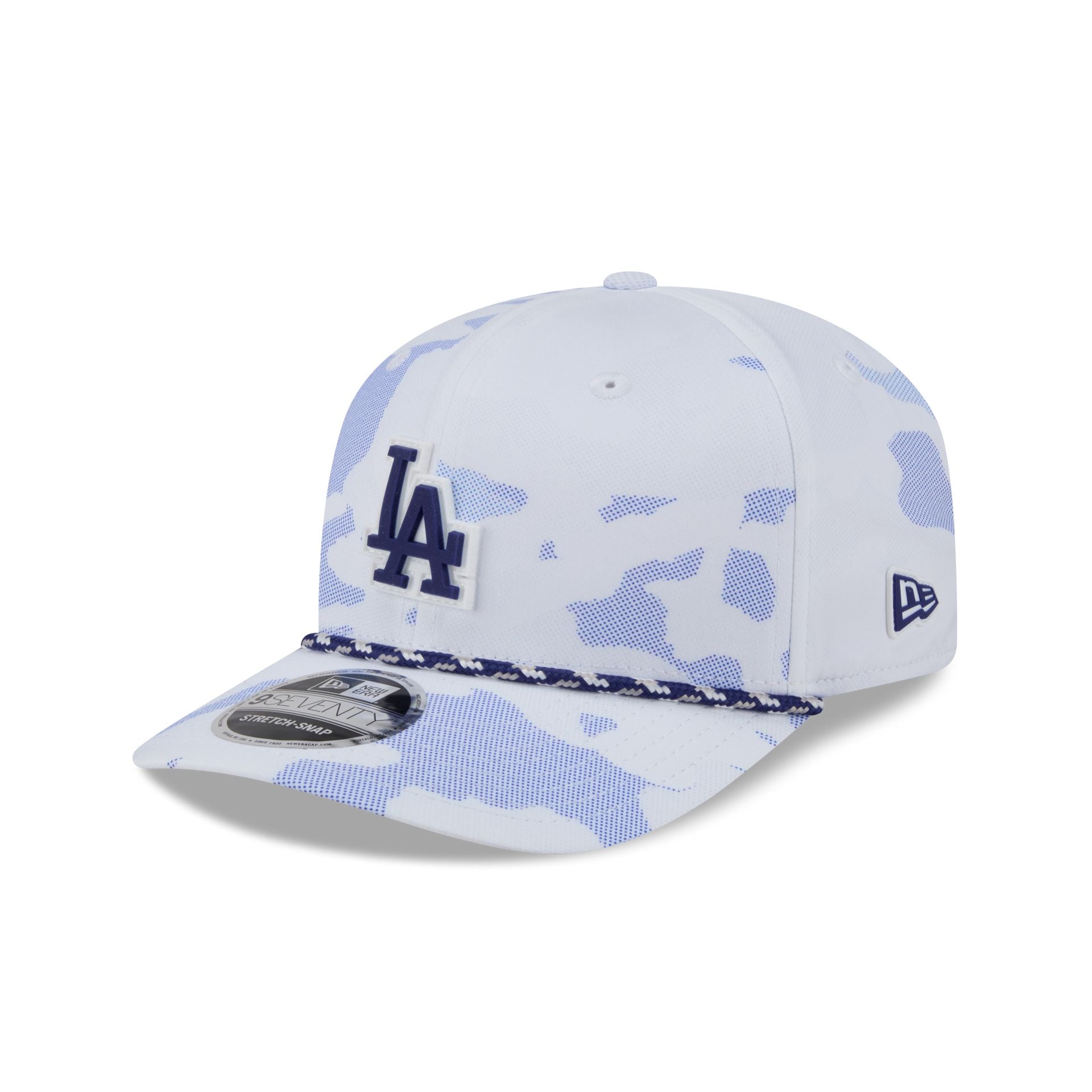 Los Angeles Dodgers White Camo Performance Rope 9SEVENTY Stretch-Snap Hat