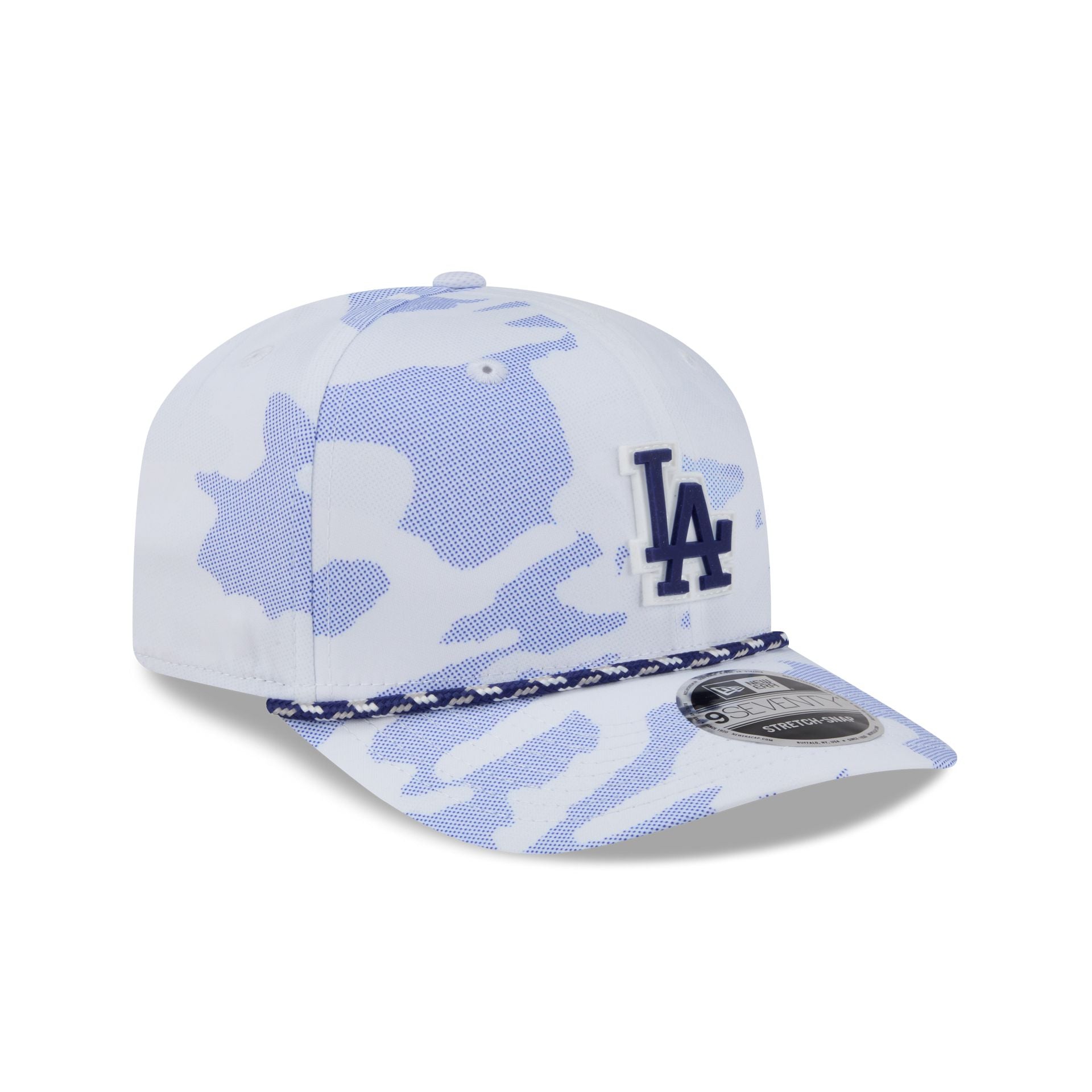 Los Angeles Dodgers White Camo Performance Rope 9SEVENTY Stretch-Snap Hat