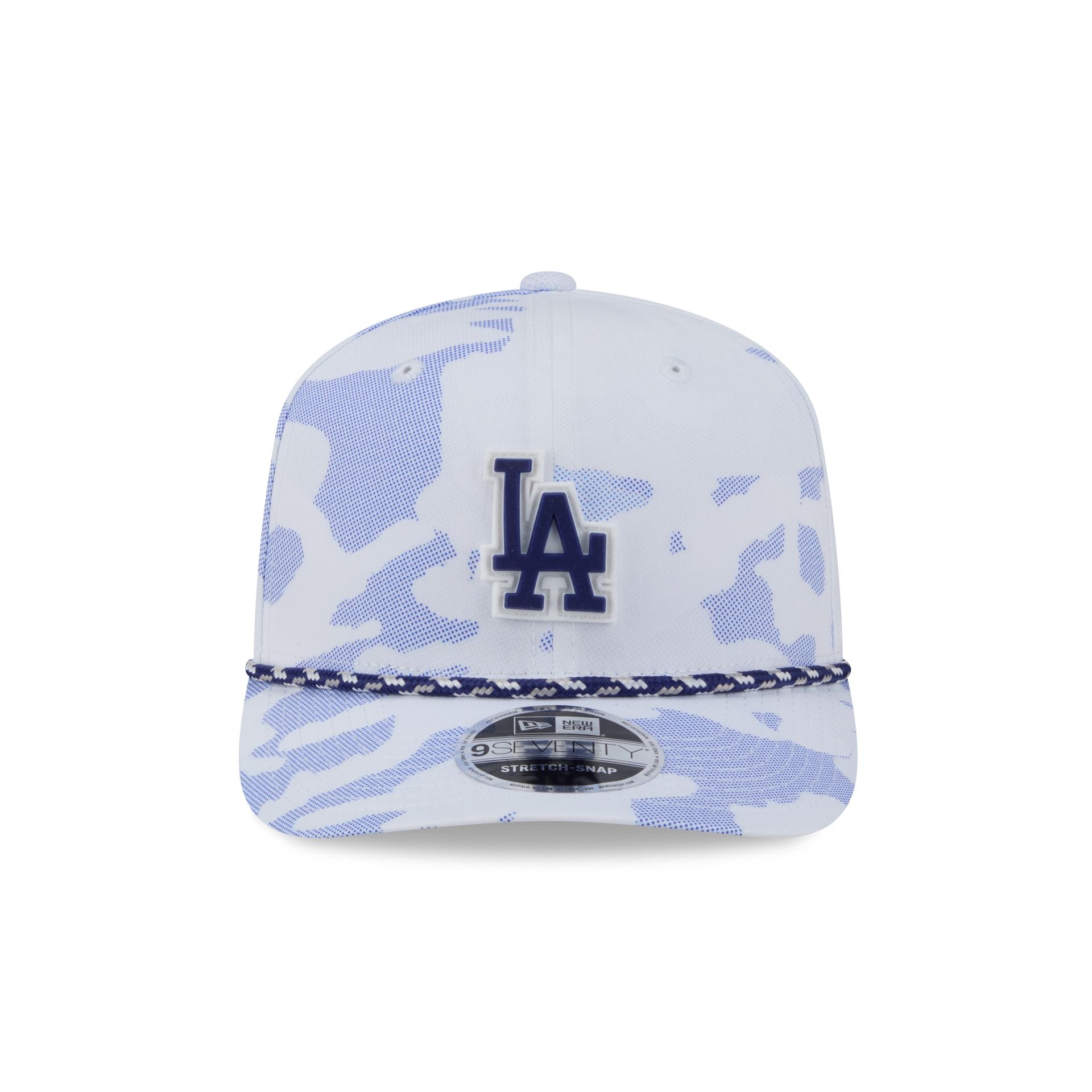 Los Angeles Dodgers White Camo Performance Rope 9SEVENTY Stretch-Snap Hat