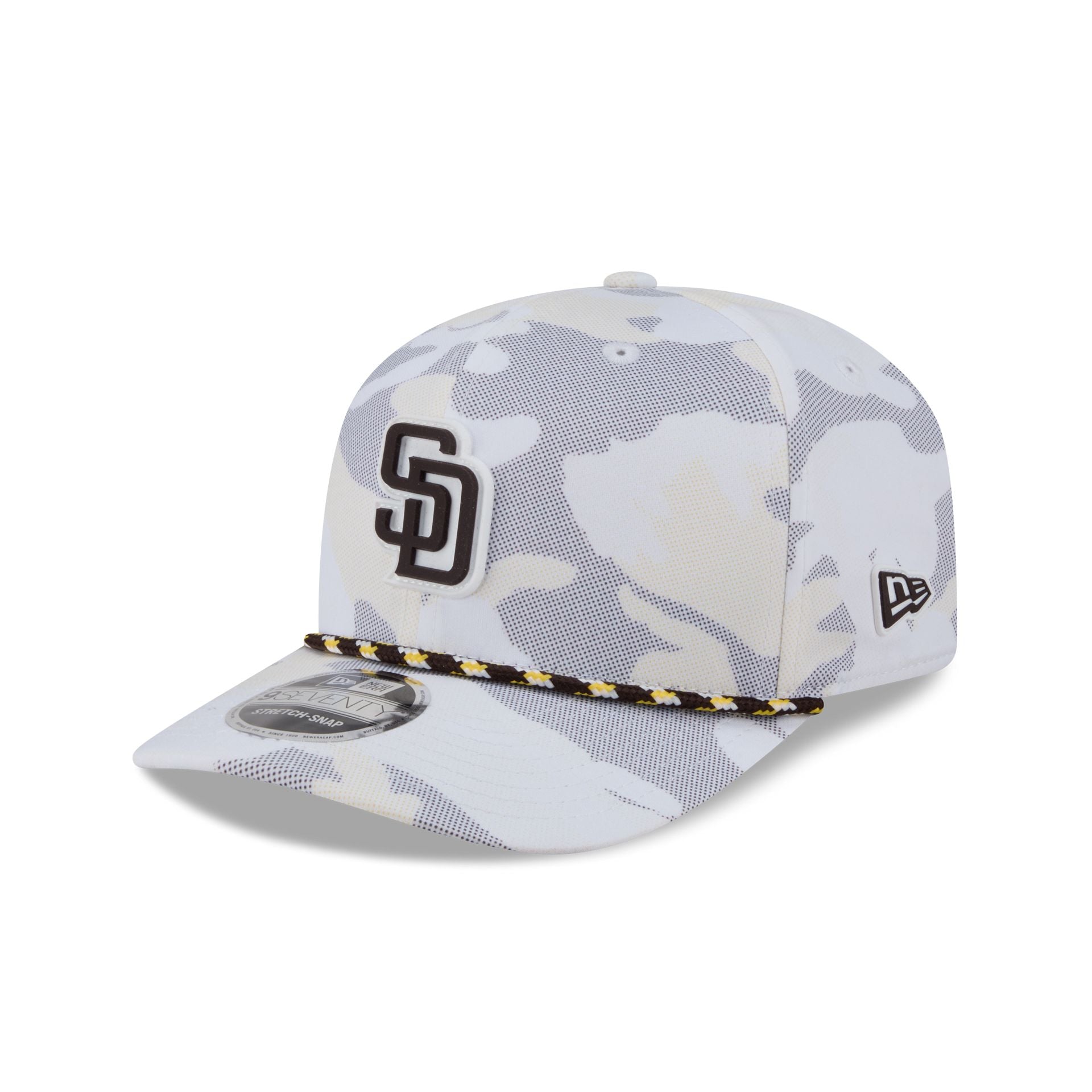San Diego Padres White Camo Performance Rope 9SEVENTY Stretch-Snap Hat