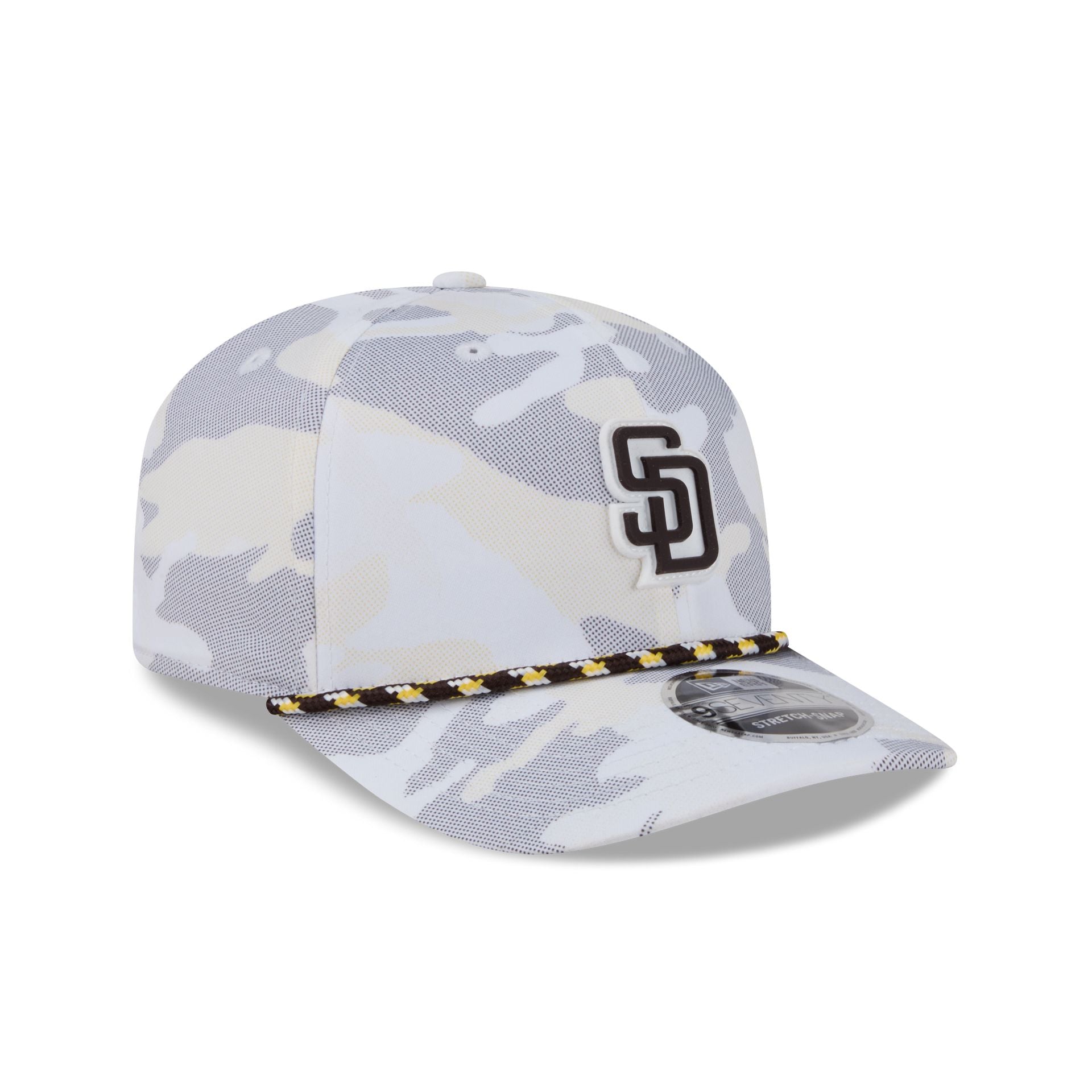 San Diego Padres White Camo Performance Rope 9SEVENTY Stretch-Snap Hat
