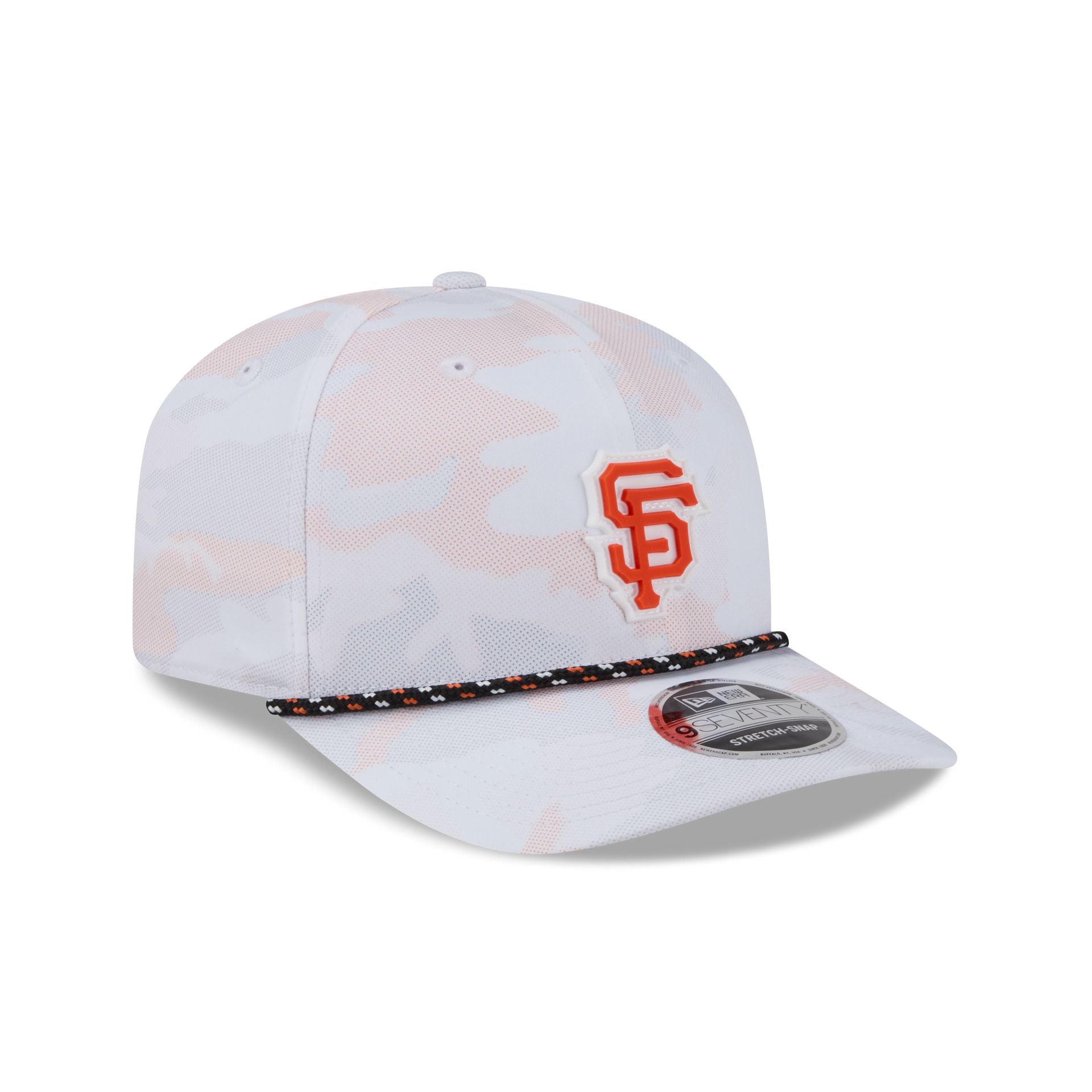 San Francisco Giants White Camo Performance Rope 9SEVENTY Stretch-Snap Hat