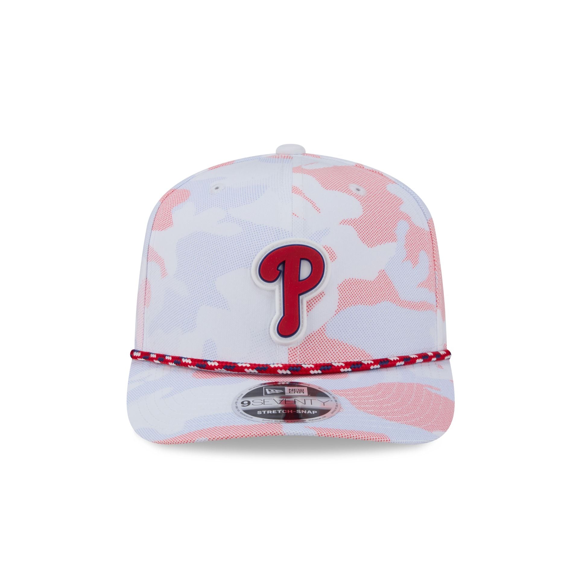 Philadelphia Phillies White Camo Performance Rope 9SEVENTY Stretch-Snap Hat