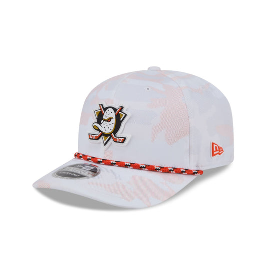 Anaheim Ducks White Camo Performance Rope 9SEVENTY Stretch-Snap Hat - New Era Cap
