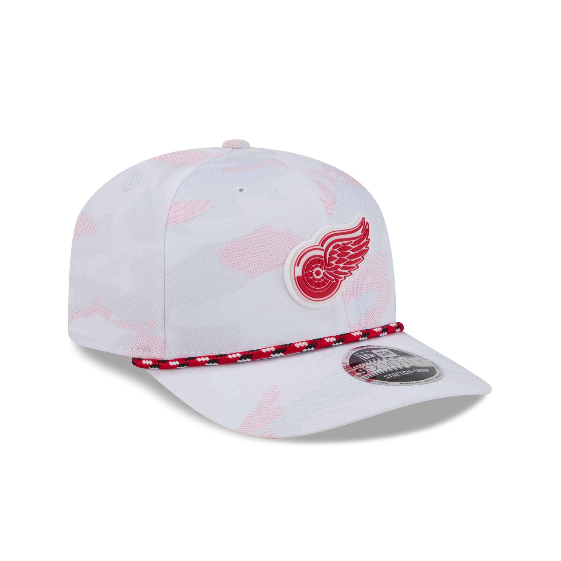 Detroit Red Wings White Camo Performance Rope 9SEVENTY Stretch-Snap Hat