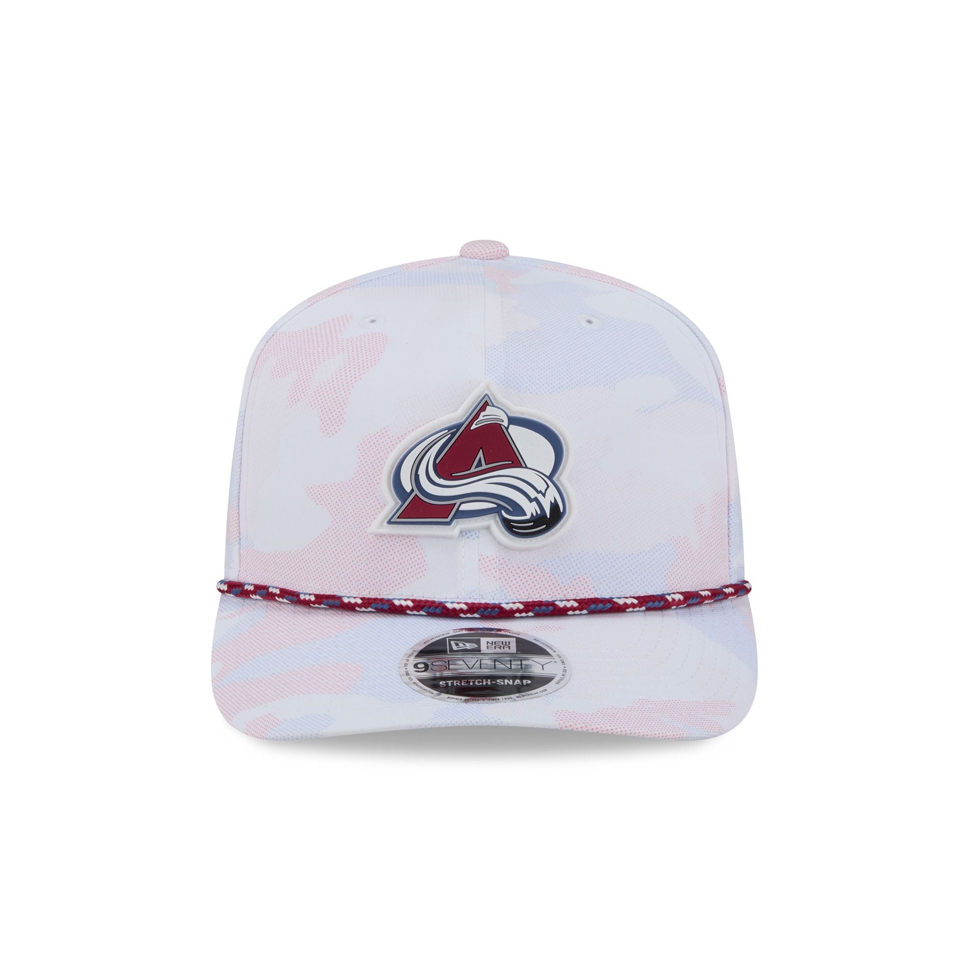 Colorado Avalanche White Camo Performance Rope 9SEVENTY Stretch-Snap Hat