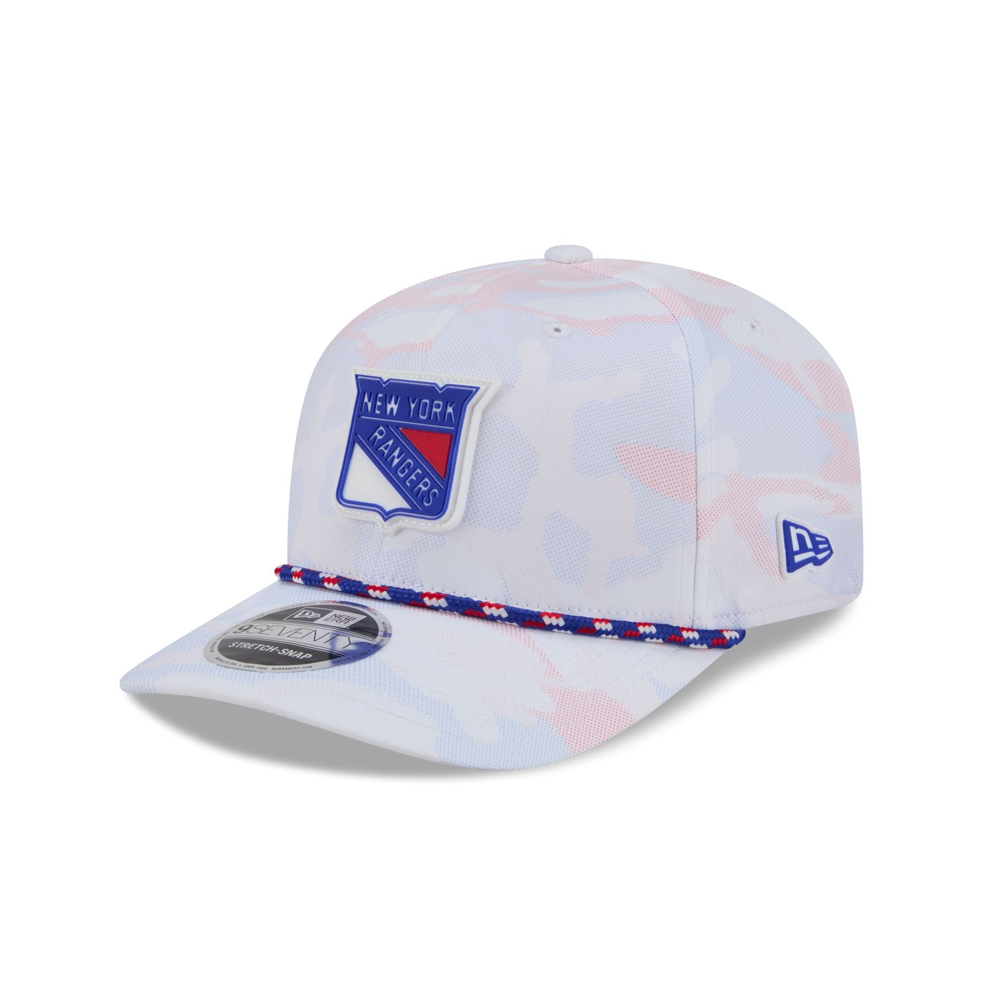 New York Rangers White Camo Performance Rope 9SEVENTY Stretch-Snap Hat