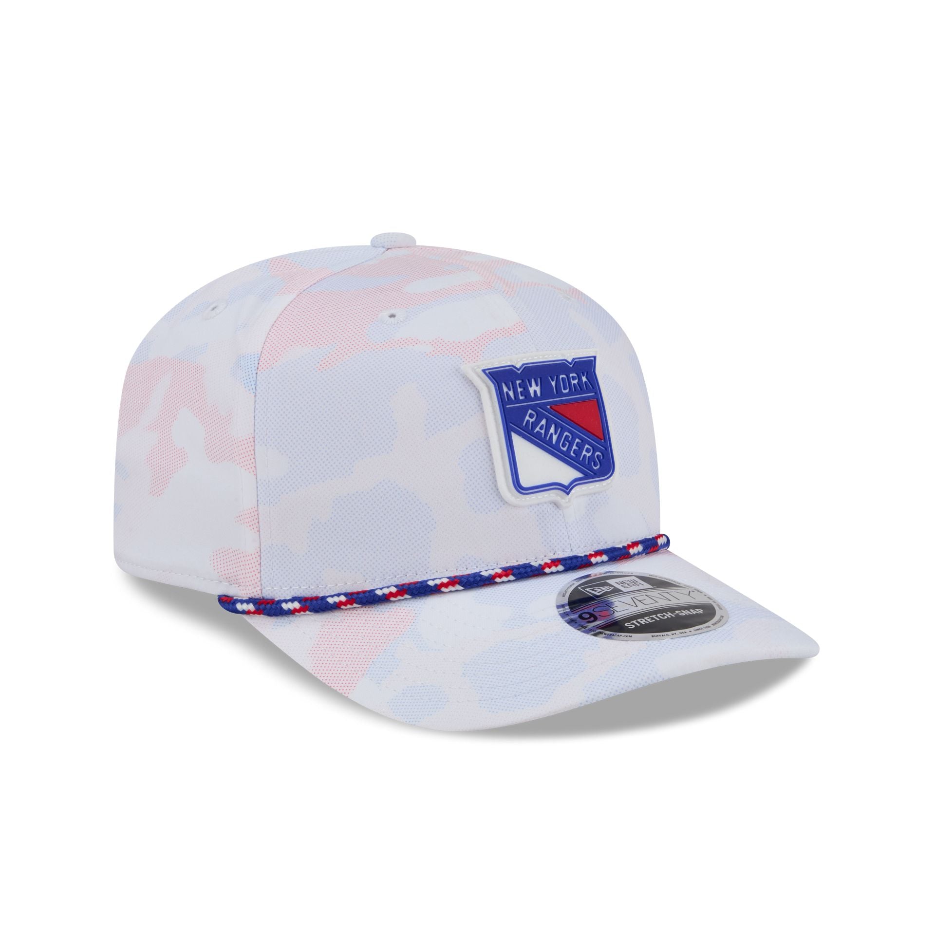 New York Rangers White Camo Performance Rope 9SEVENTY Stretch-Snap Hat