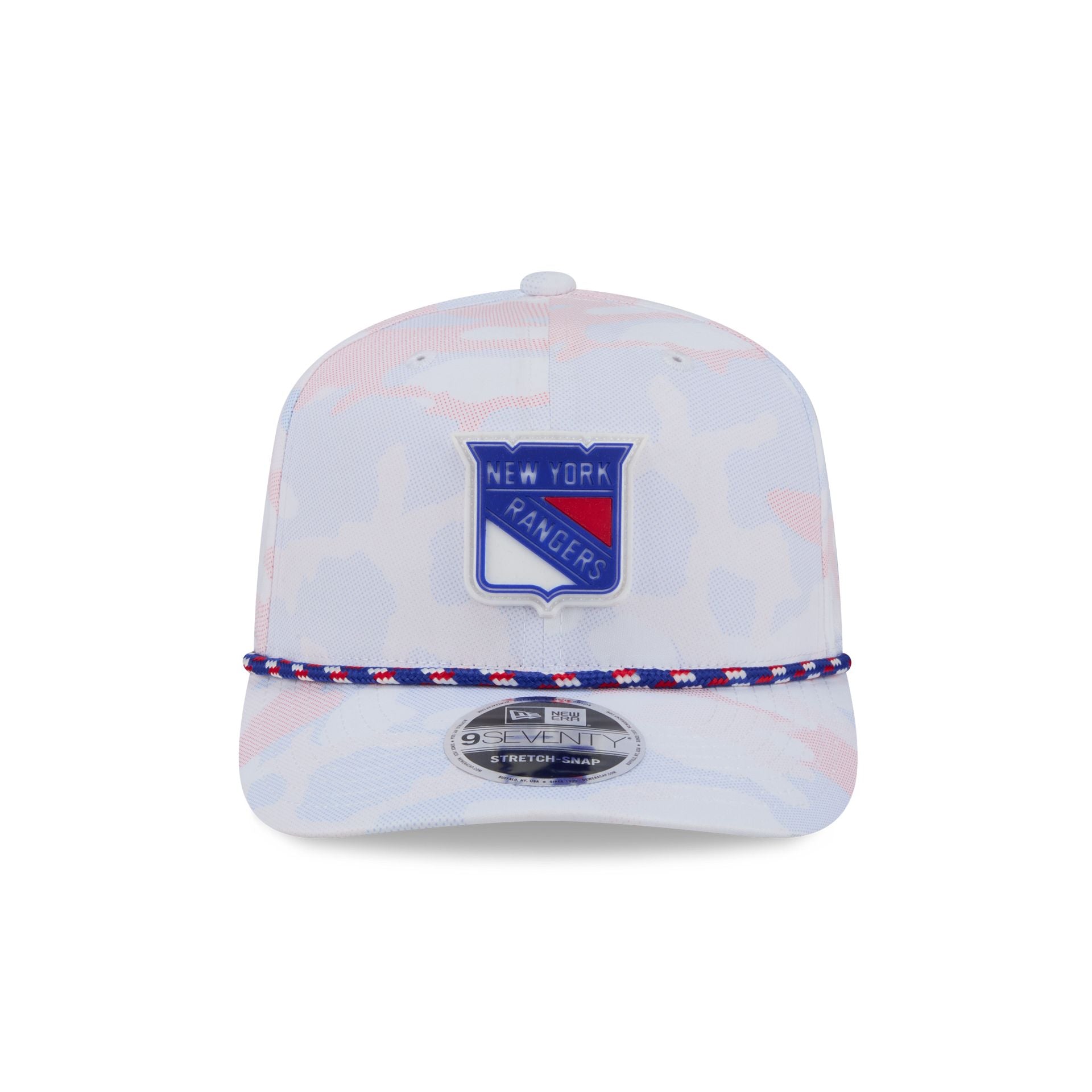 New York Rangers White Camo Performance Rope 9SEVENTY Stretch-Snap Hat