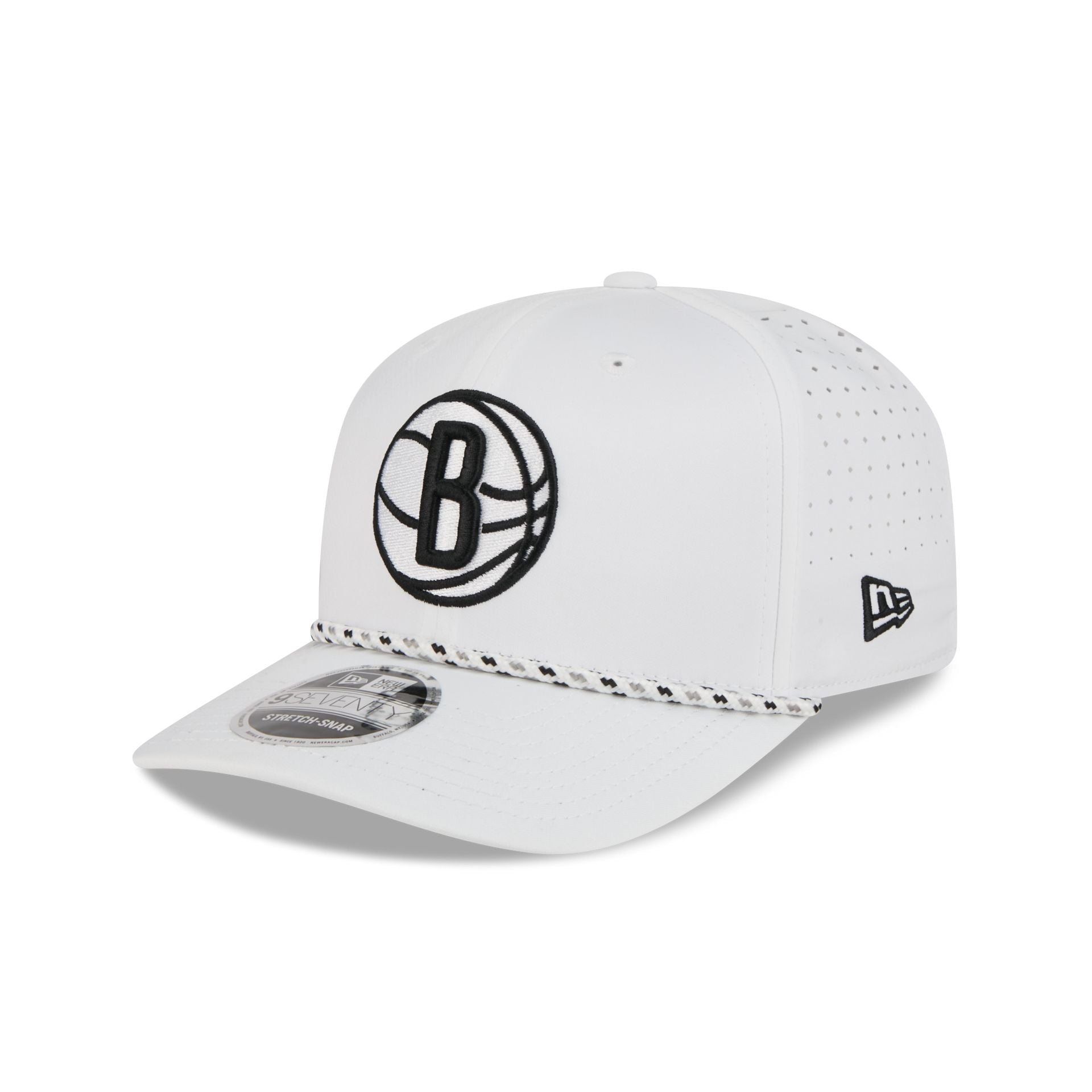 Brooklyn Nets Optic White Performance Rope 9SEVENTY Stretch-Snap Hat