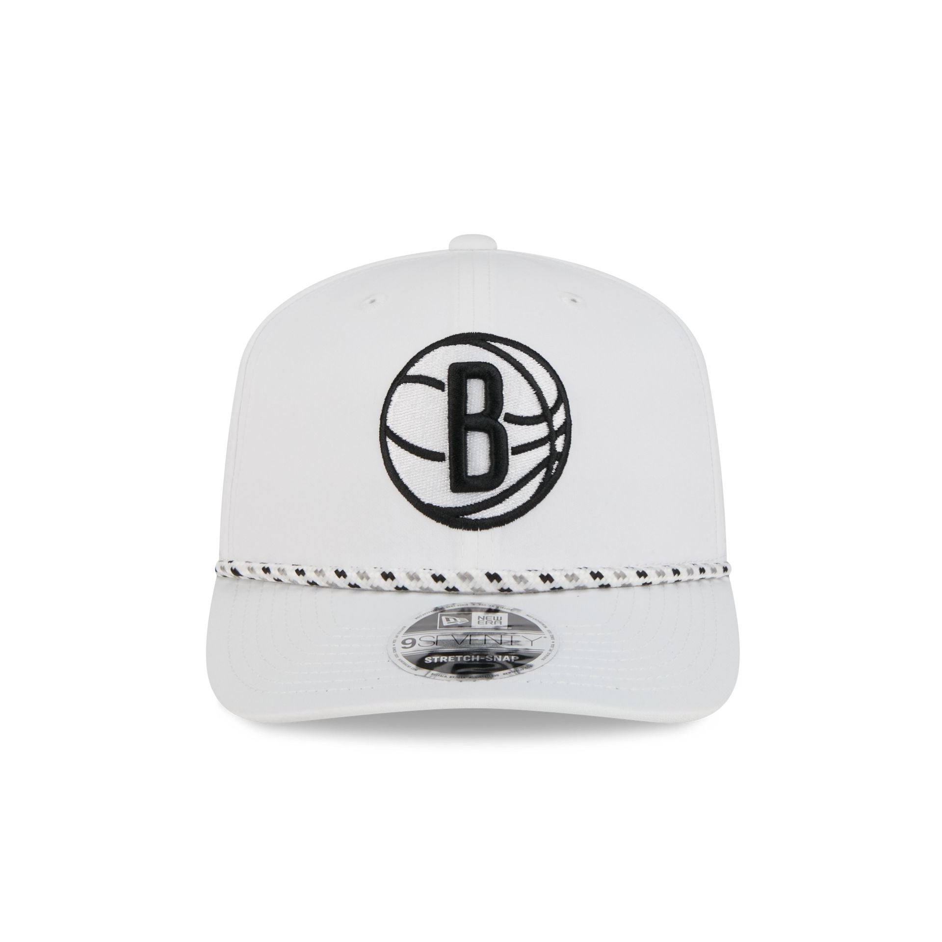 Brooklyn Nets Optic White Performance Rope 9SEVENTY Stretch-Snap Hat
