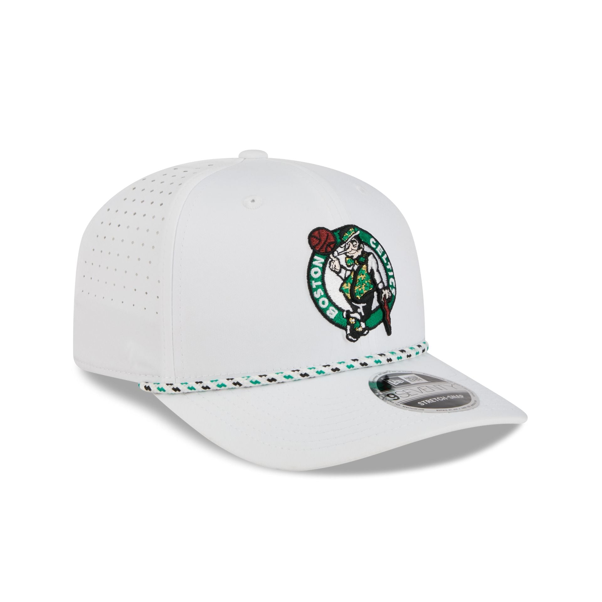 Boston Celtics Optic White Performance Rope 9SEVENTY Stretch-Snap Hat