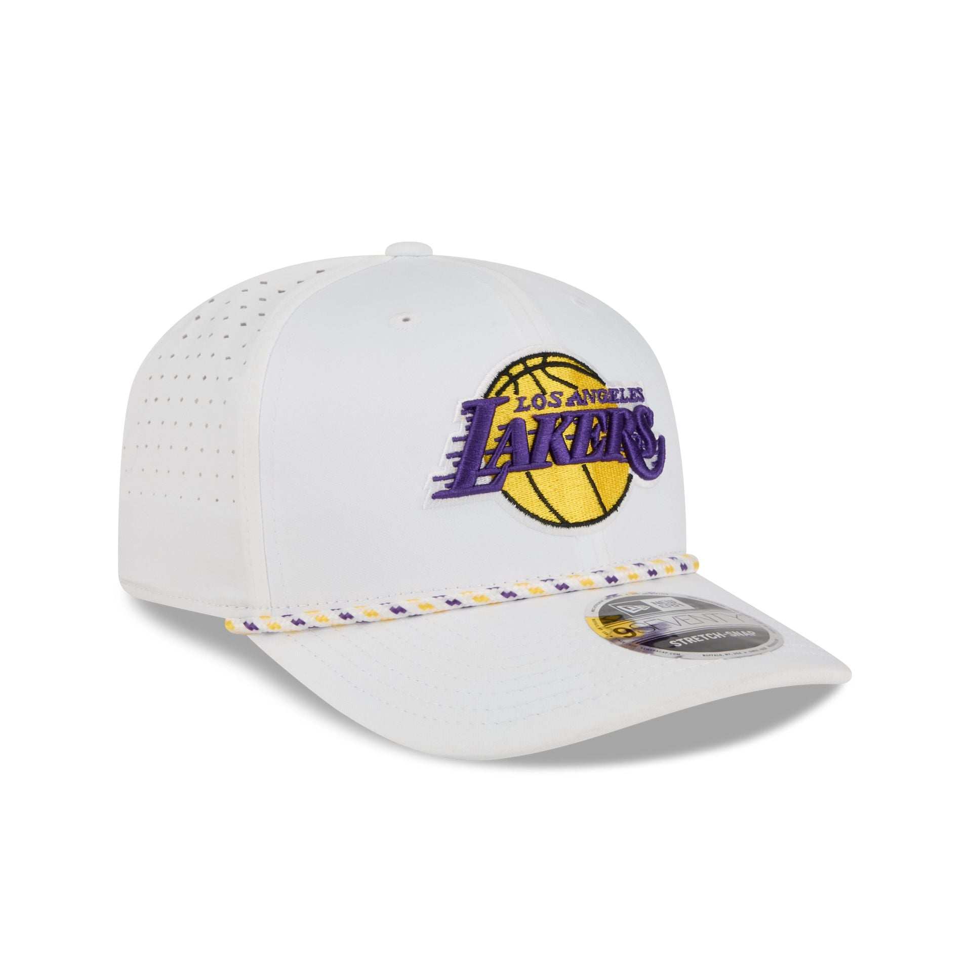 Los Angeles Lakers Optic White Performance Rope 9SEVENTY Stretch-Snap Hat