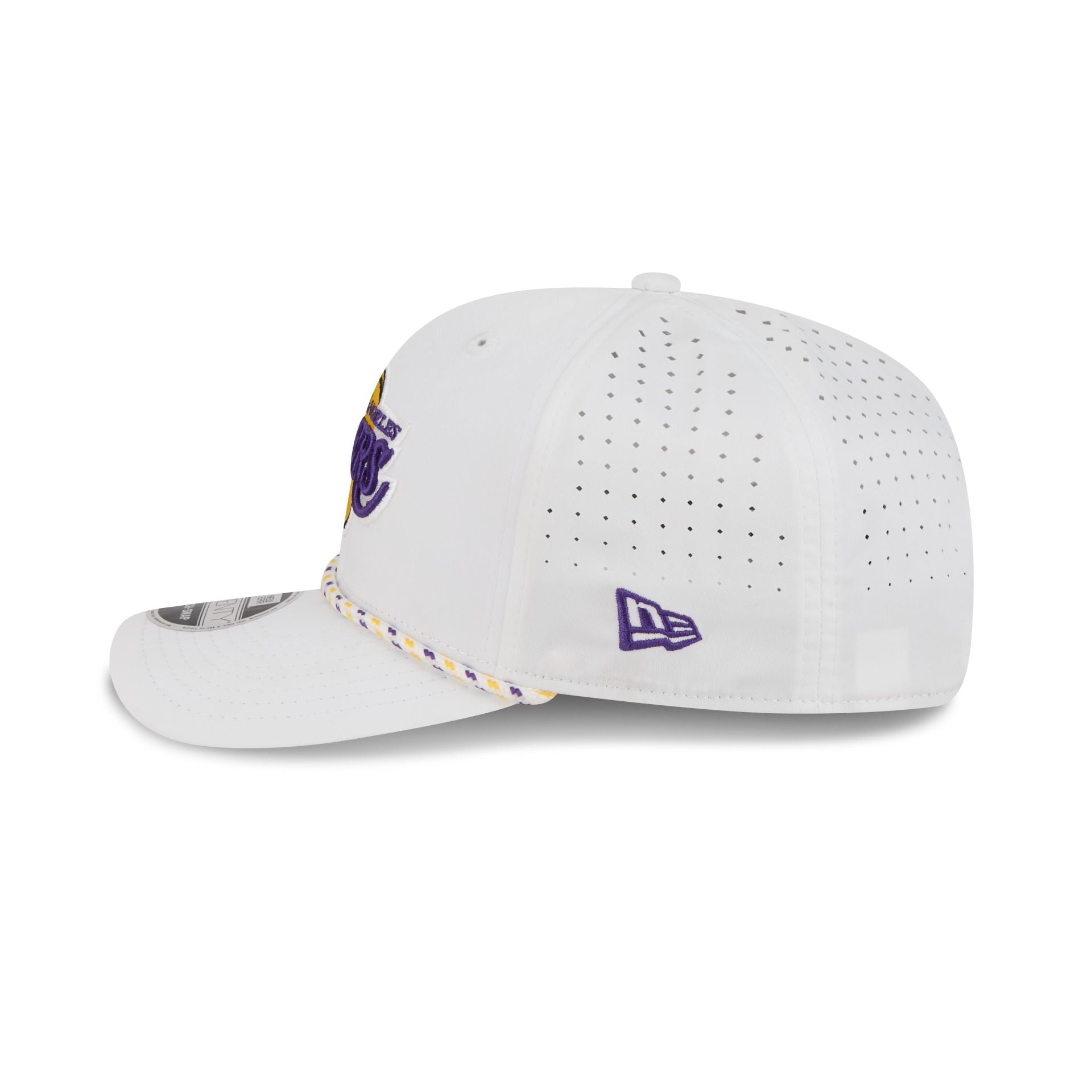 Los Angeles Lakers Optic White Performance Rope 9SEVENTY Stretch-Snap Hat
