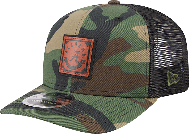 Alabama Crimson Tide Camo Canvas 9SEVENTY Trucker Hat