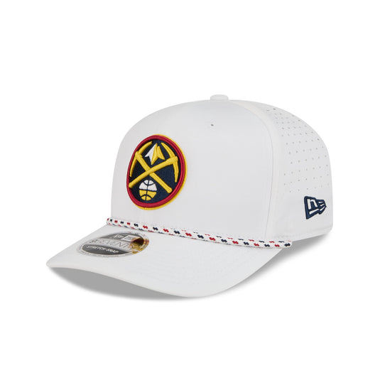 Denver Nuggets Optic White Performance Rope 9SEVENTY Stretch-Snap Hat - New Era Cap