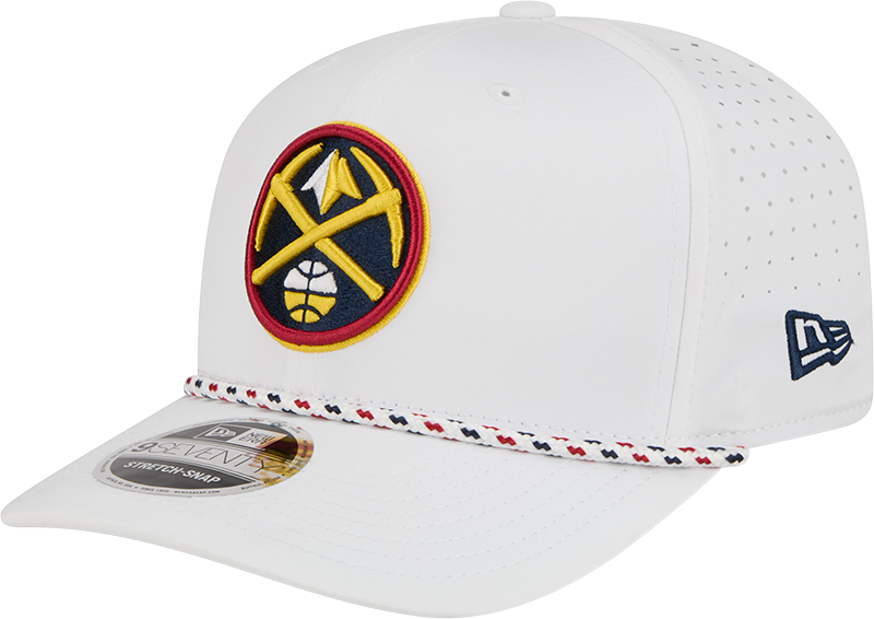 Denver Nuggets Optic White Performance Rope 9SEVENTY Stretch-Snap Hat