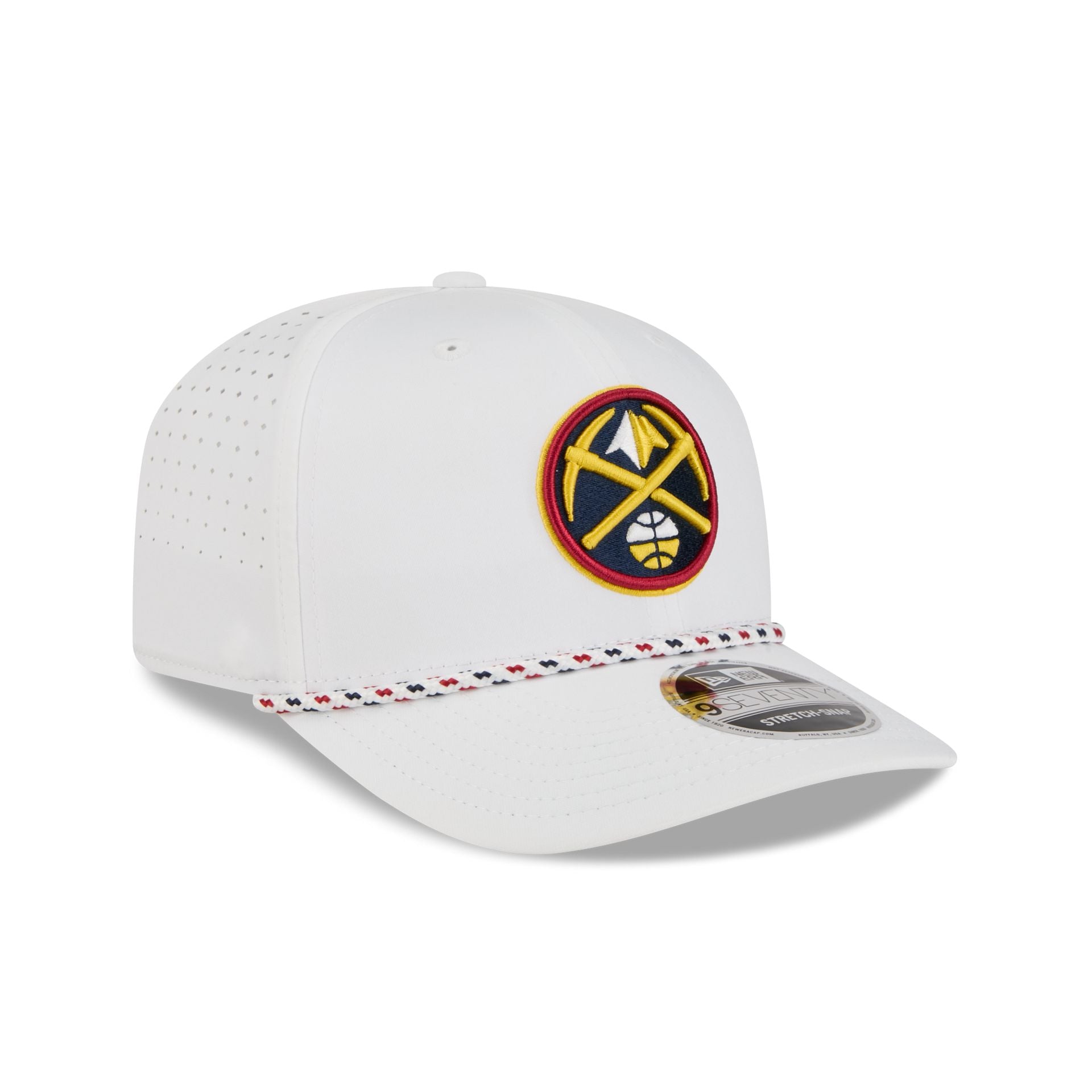 Denver Nuggets Optic White Performance Rope 9SEVENTY Stretch-Snap Hat