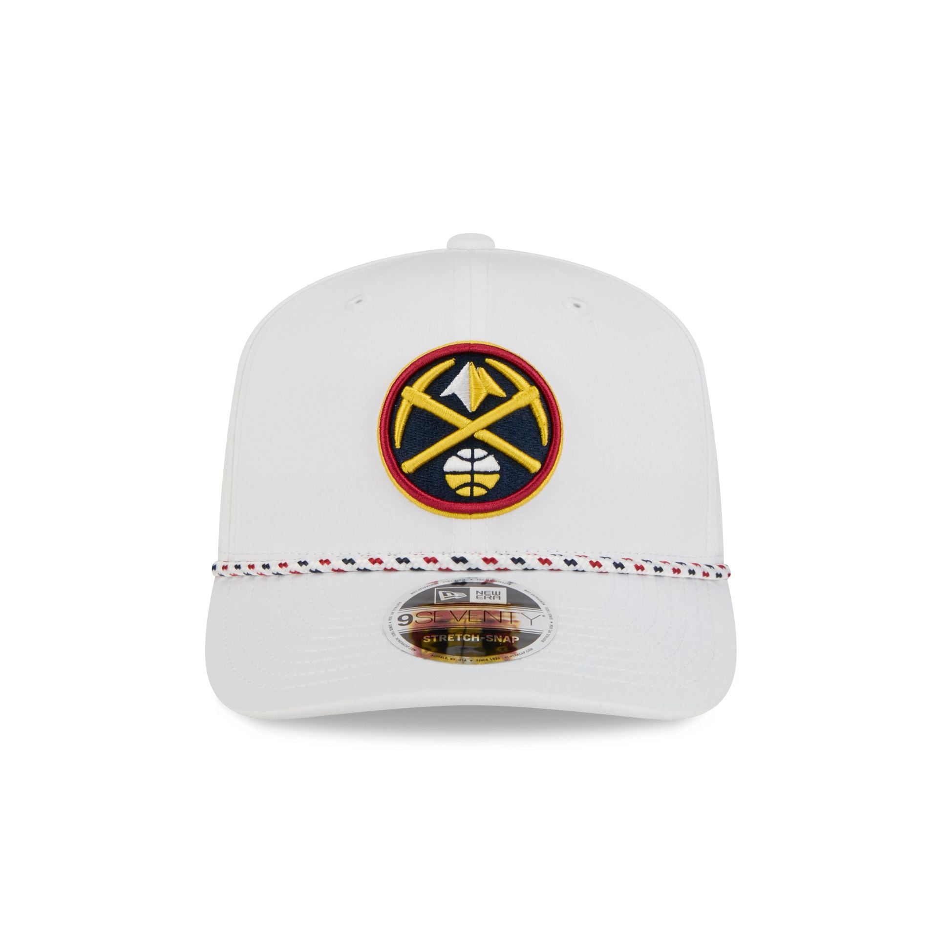 Denver Nuggets Optic White Performance Rope 9SEVENTY Stretch-Snap Hat