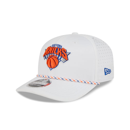 New York Knicks Optic White Performance Rope 9SEVENTY Stretch-Snap Hat - New Era Cap