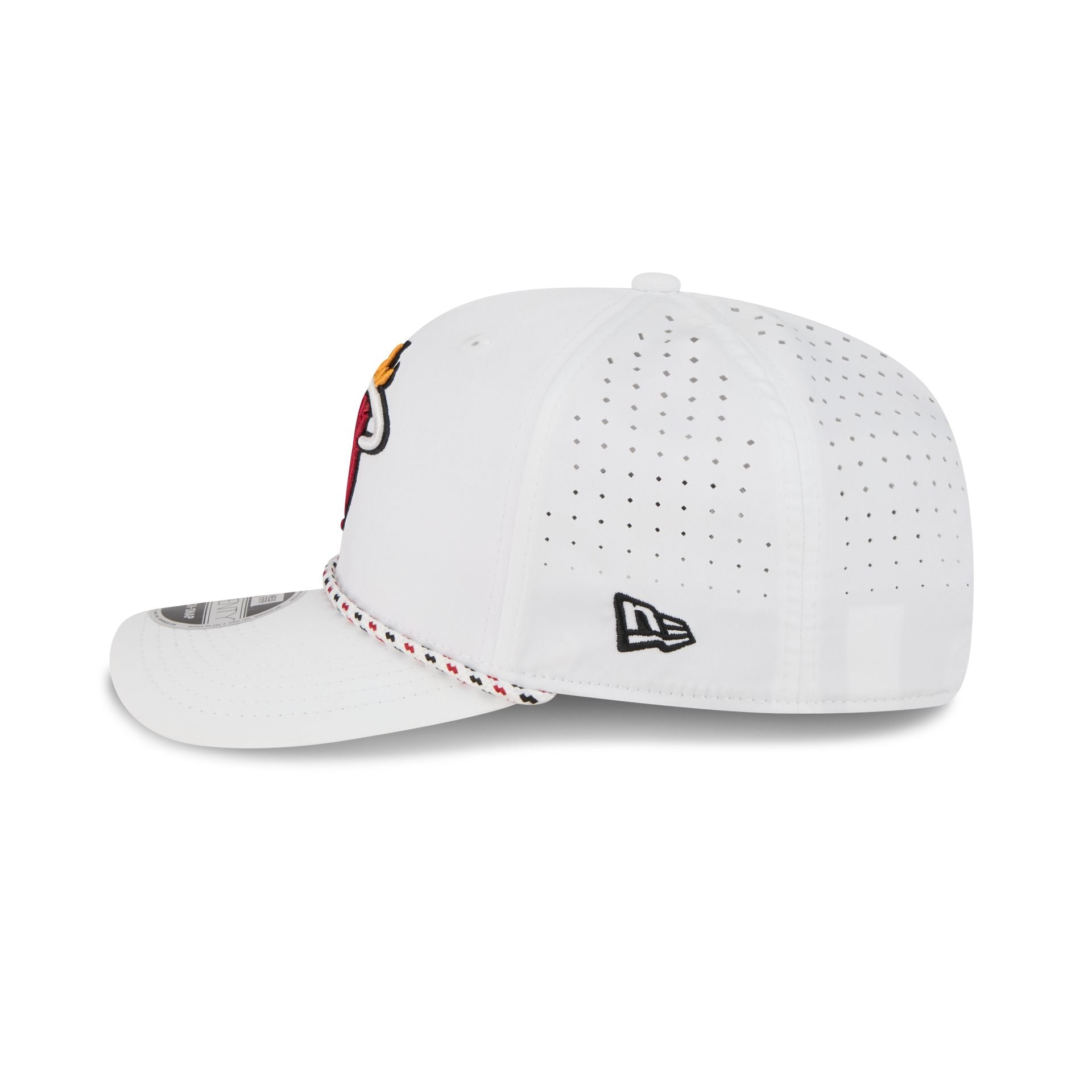 Miami Heat Optic White Performance Rope 9SEVENTY Stretch-Snap Hat