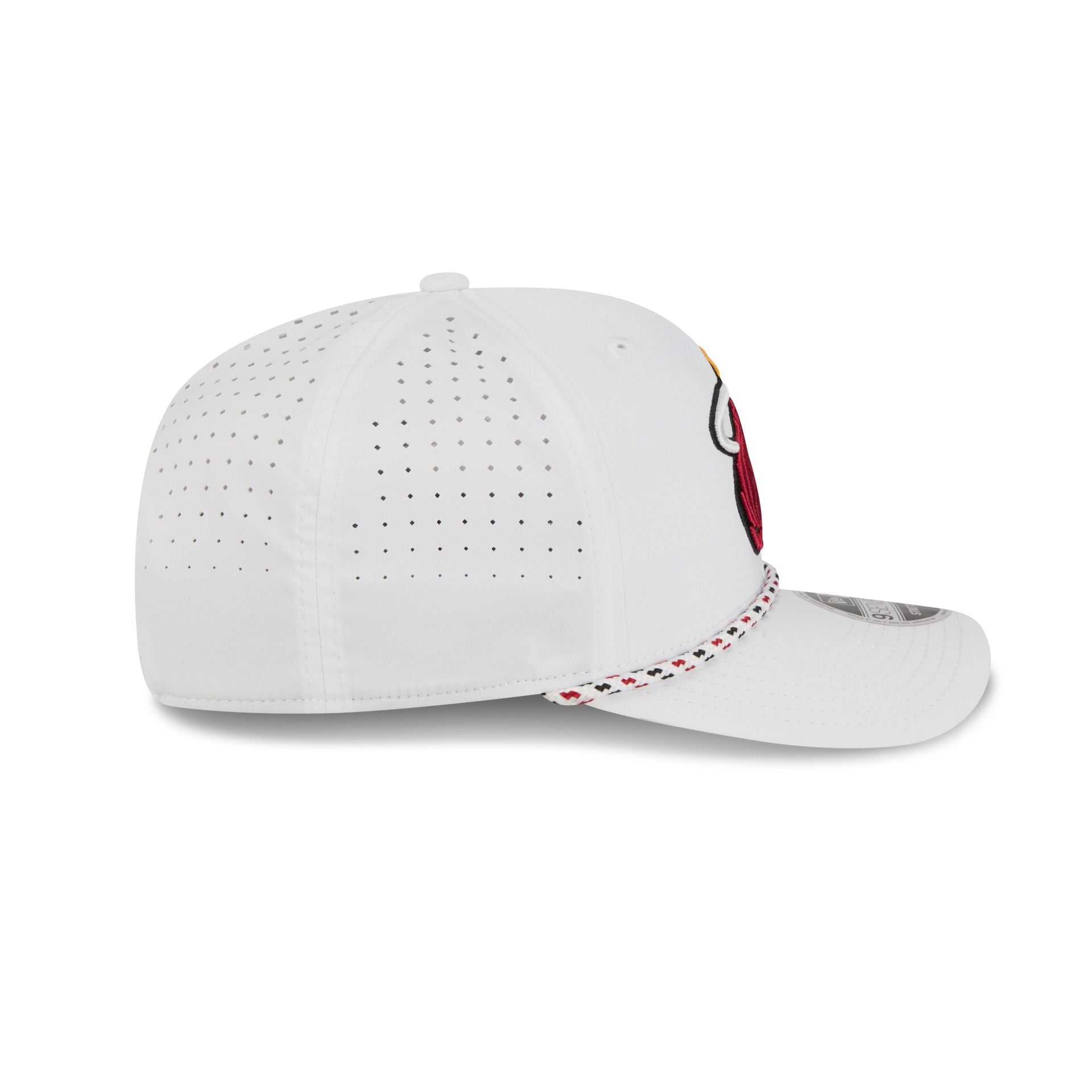 Miami Heat Optic White Performance Rope 9SEVENTY Stretch-Snap Hat