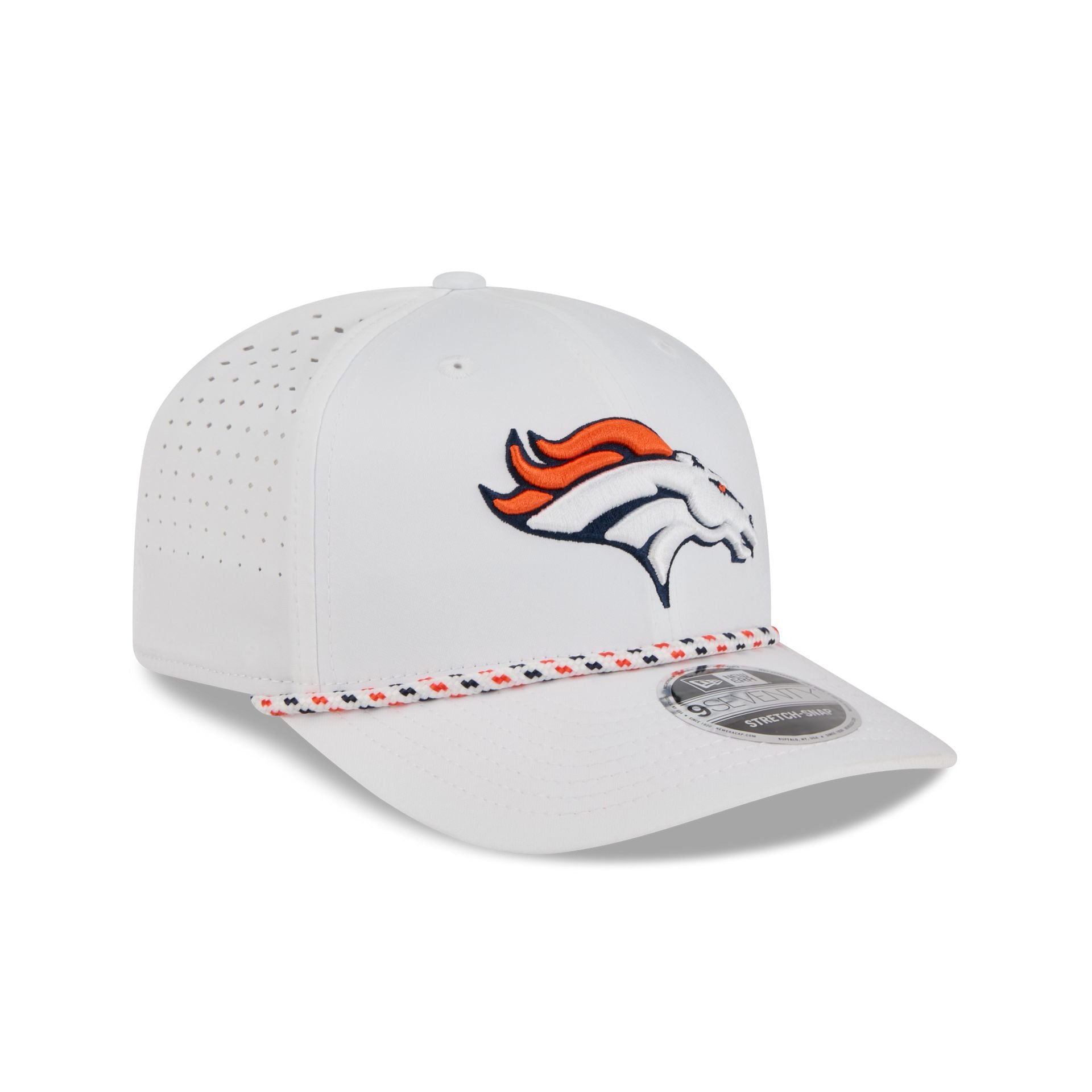 Denver Broncos Optic White Performance Rope 9SEVENTY Stretch-Snap Hat