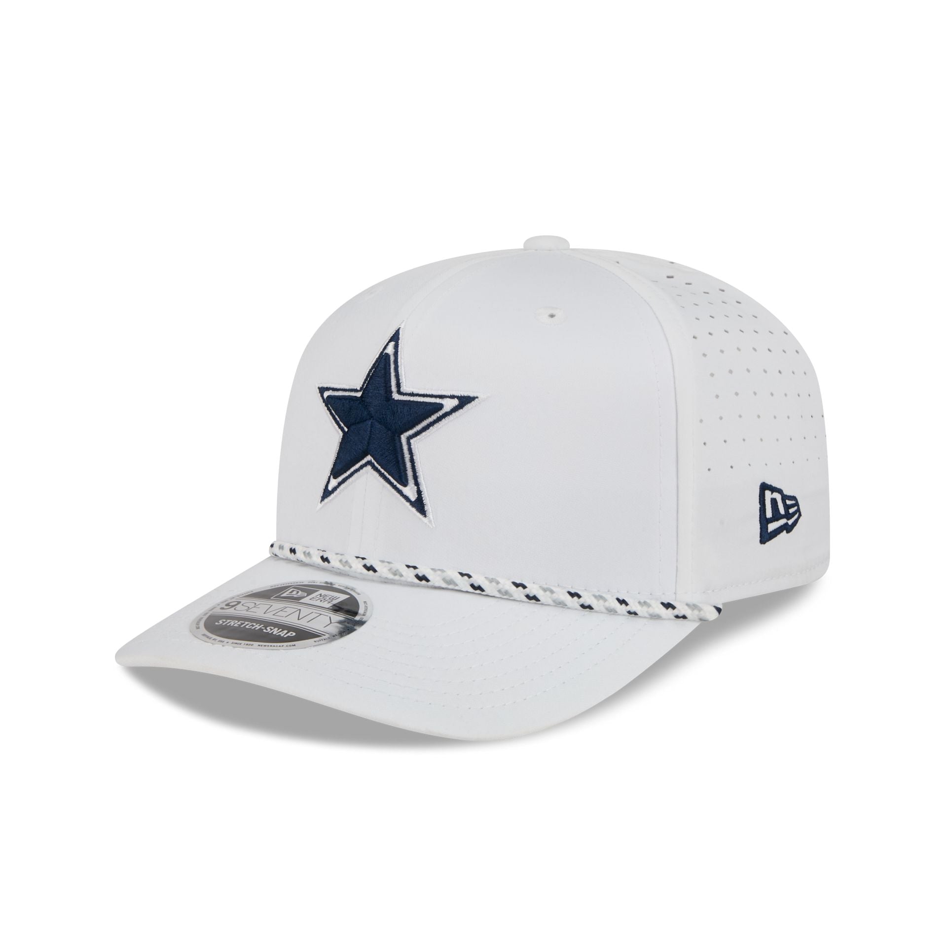 Dallas Cowboys Optic White Performance Rope 9SEVENTY Stretch-Snap Hat