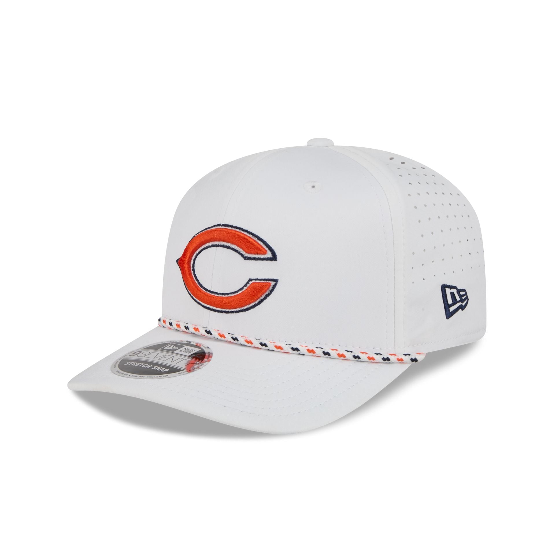 Chicago Bears Optic White Performance Rope 9SEVENTY Stretch-Snap Hat